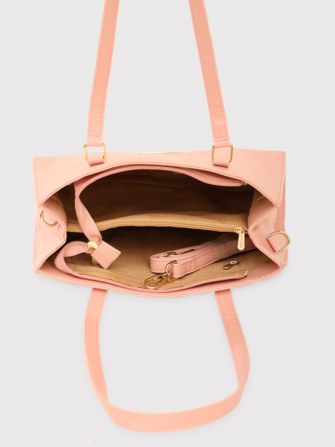Caprese Thyma Small Dull Pink Tote Bag - Image 8