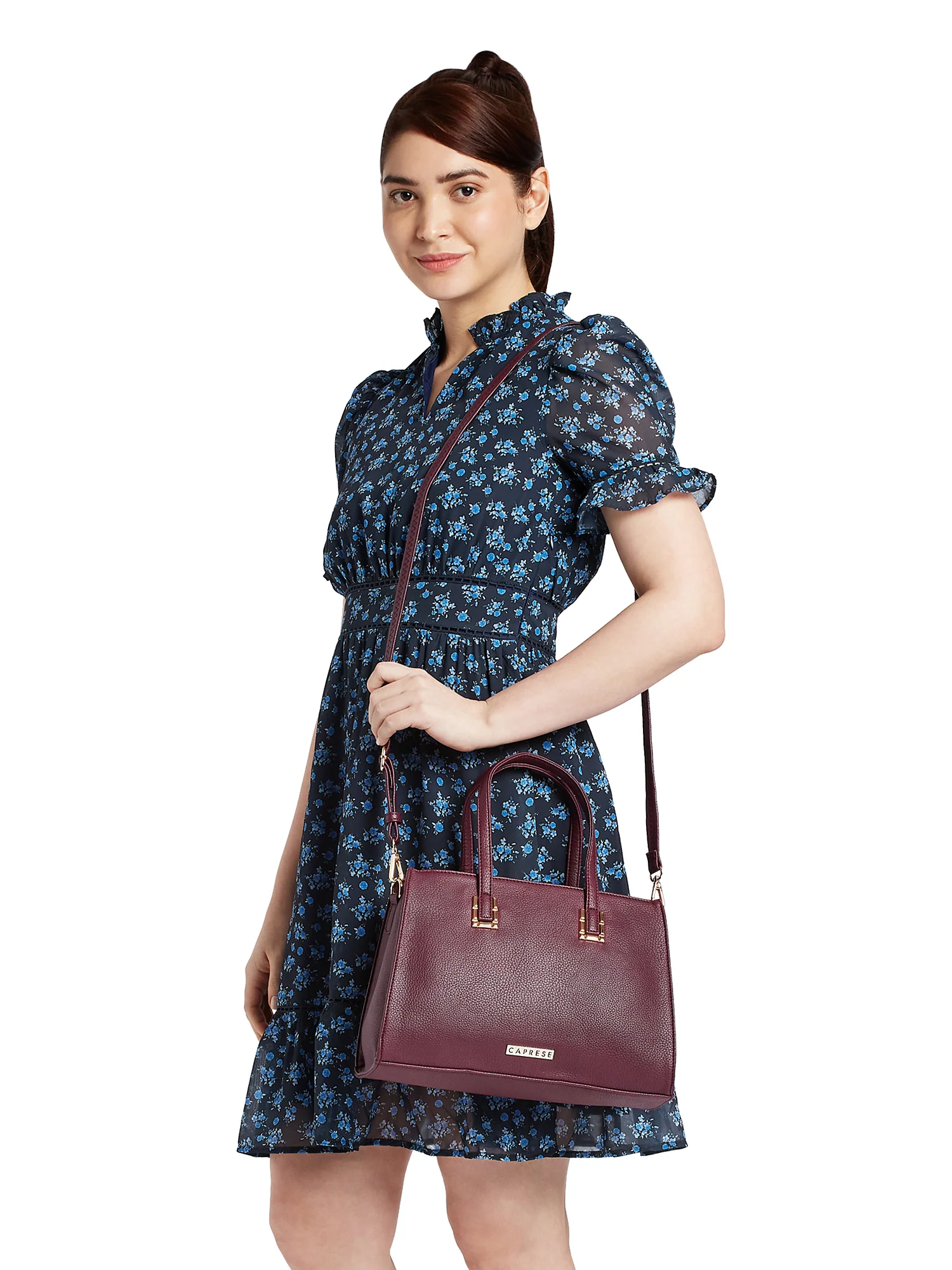 Caprese Thyma Small Plum Tote Bag - Image 2