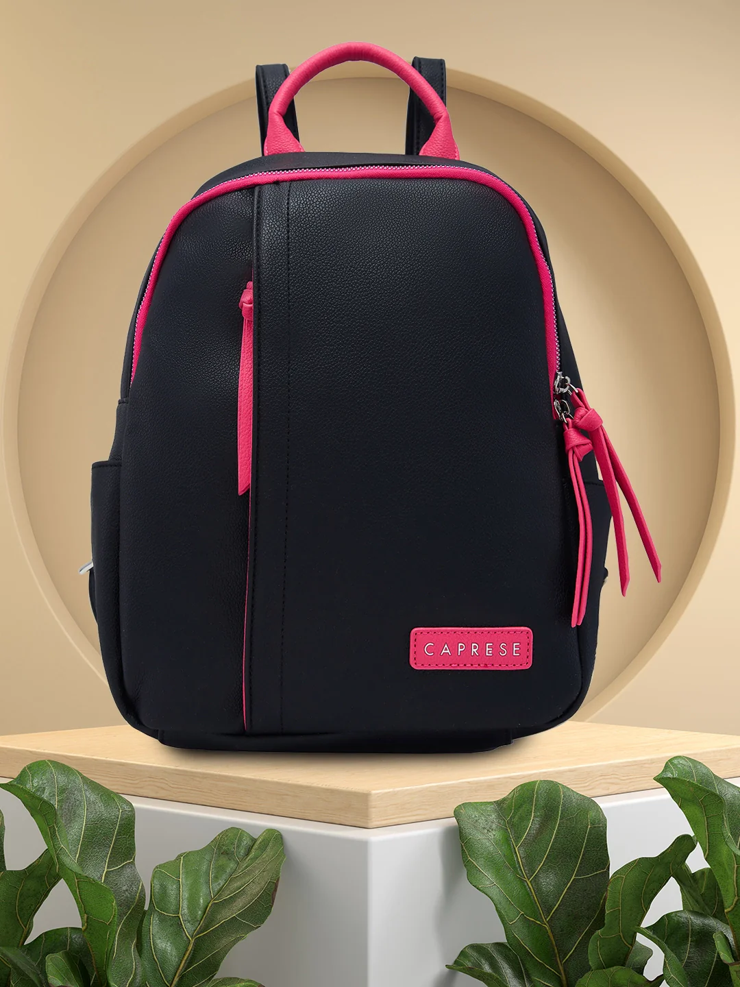 Caprese Tia Medium Black Backpack - Image 4