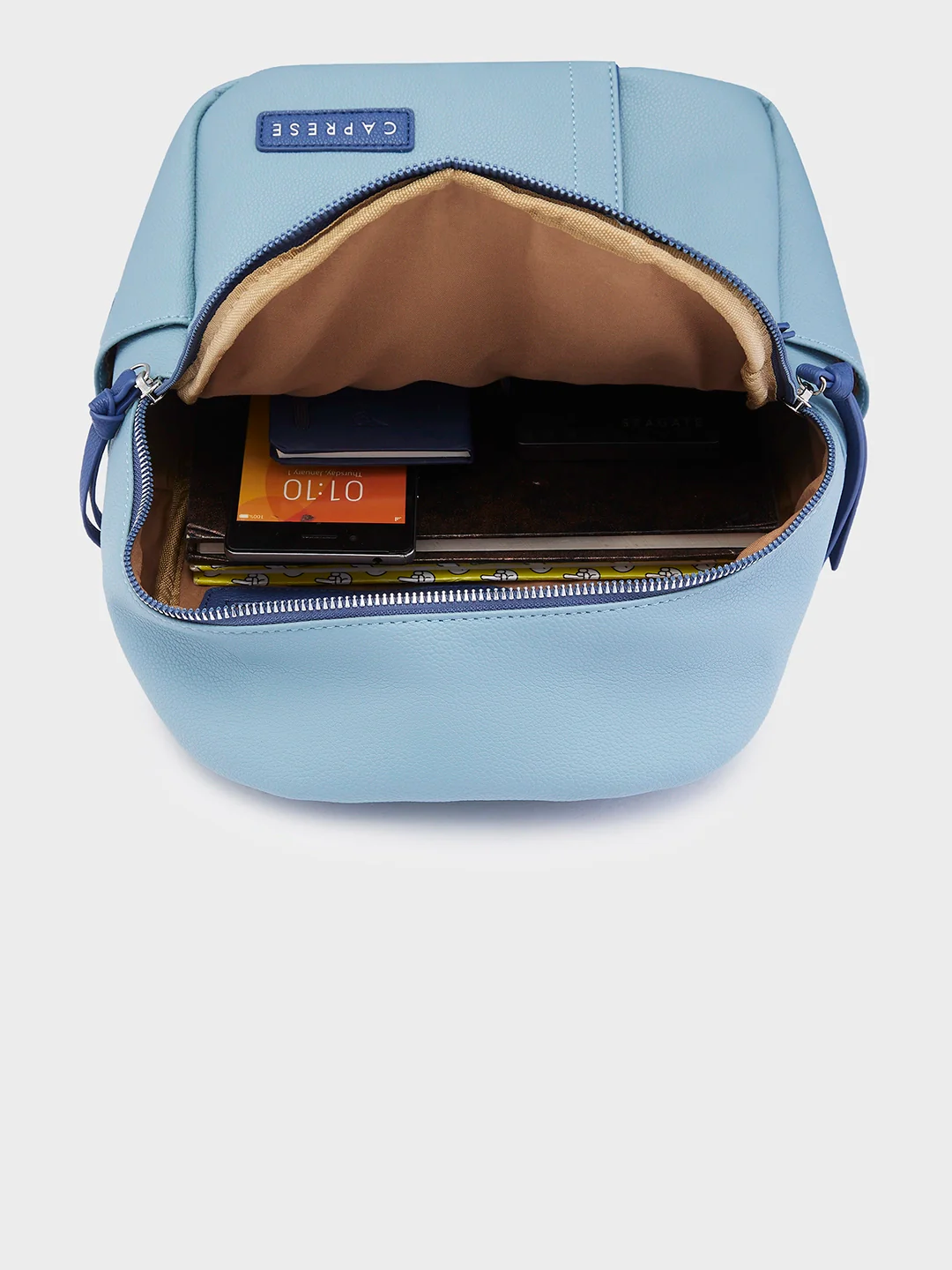 Caprese Tia Medium Powder Blue Backpack - Image 9