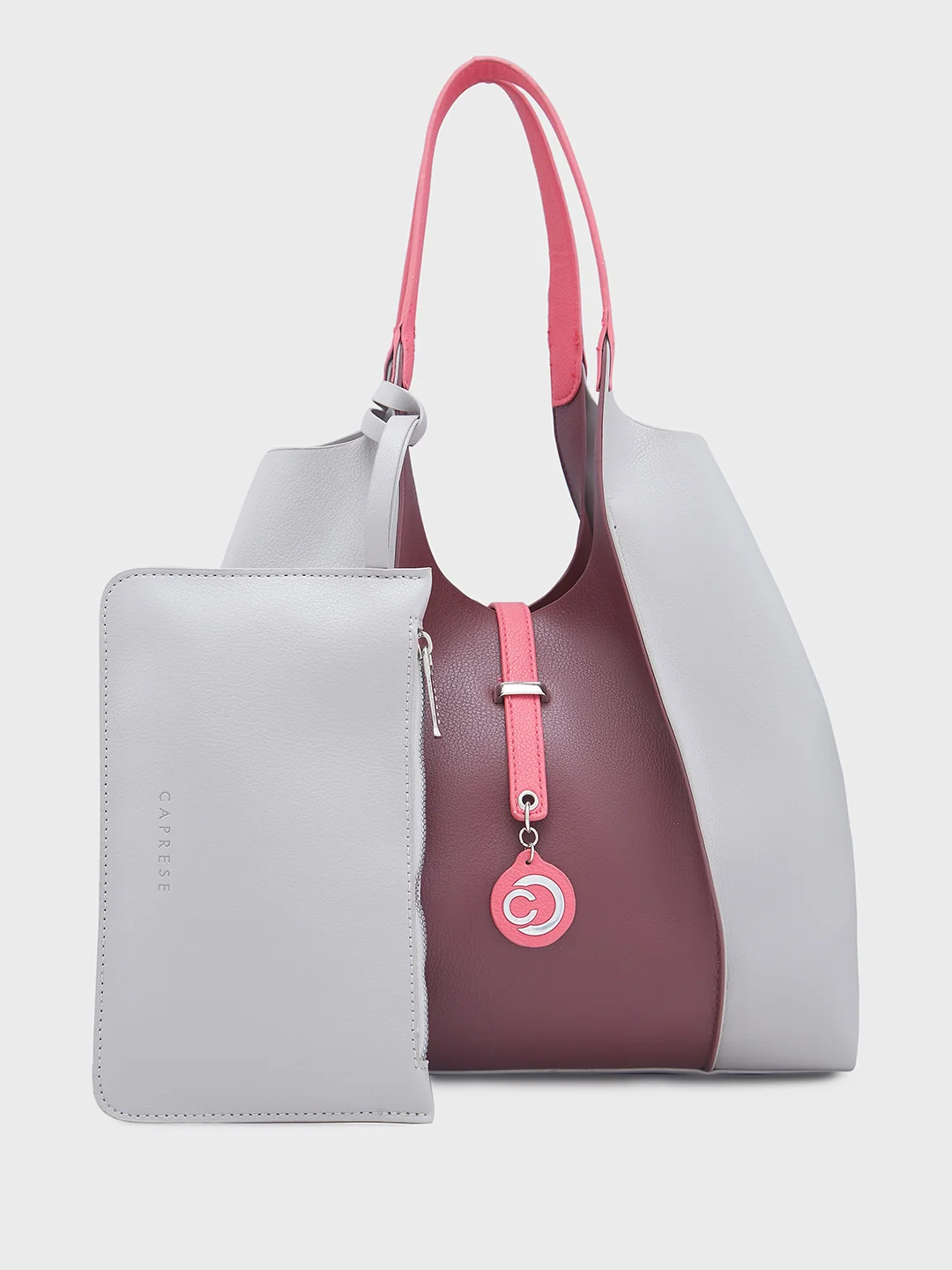 Caprese Tiera Large Grey Hobo Bag