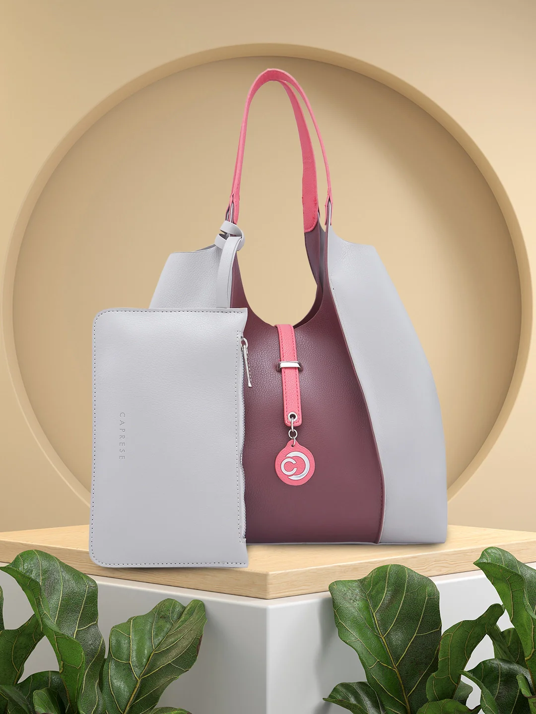 Caprese Tiera Large Grey Hobo Bag - Image 2