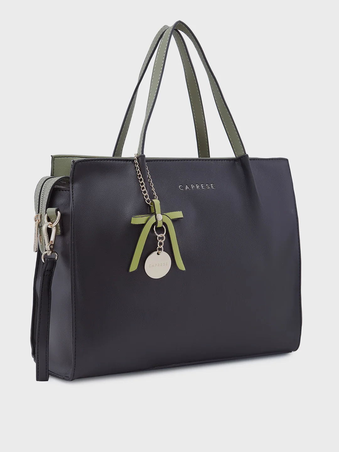 Caprese Tiera Large Black Satchel Bag - Image 4