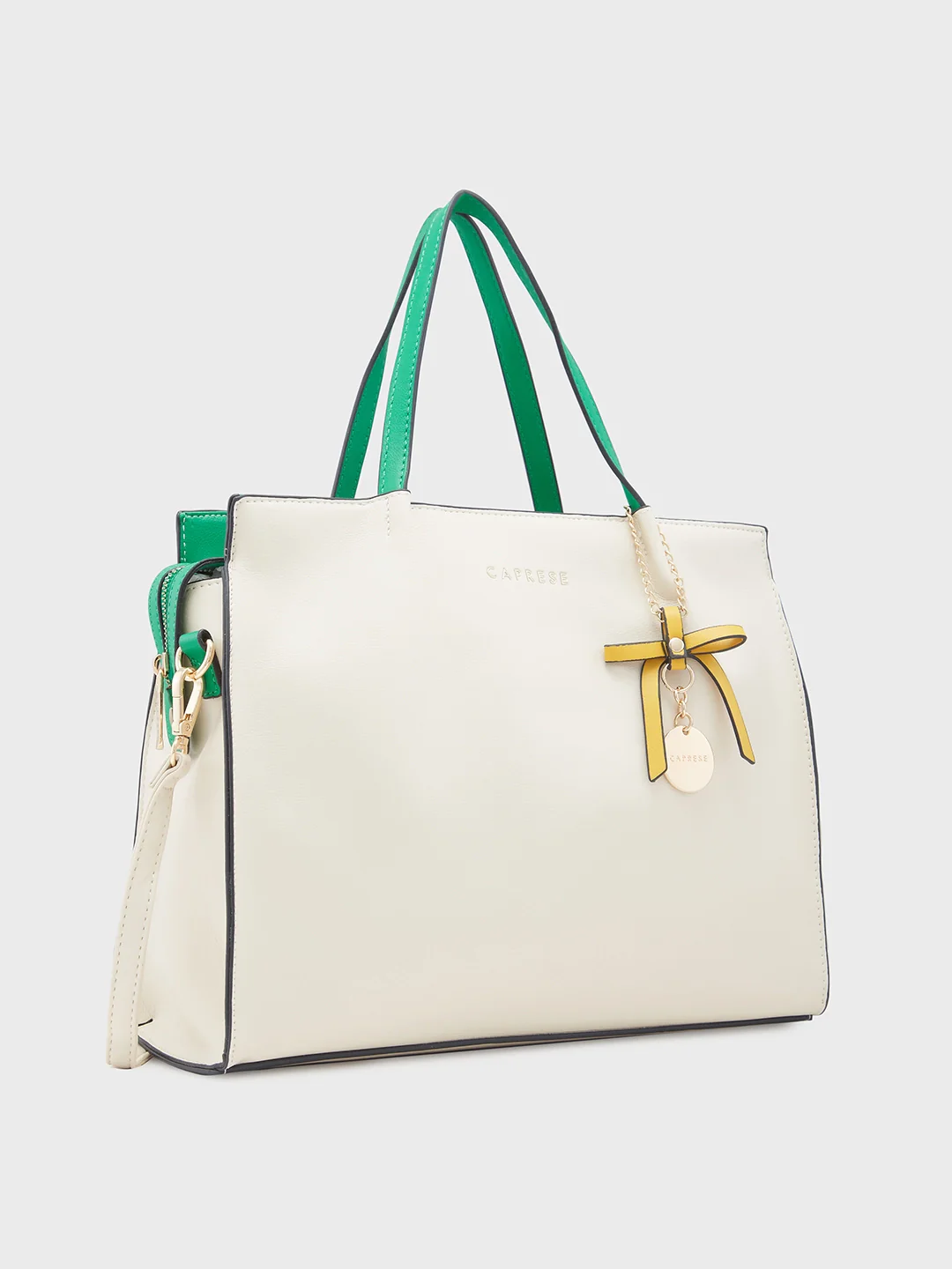 Caprese Tiera Large Cream Satchel Bag - Image 5