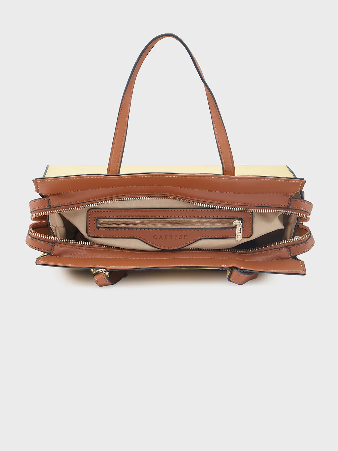Caprese Tiera Large Yellow Satchel Bag - Image 4