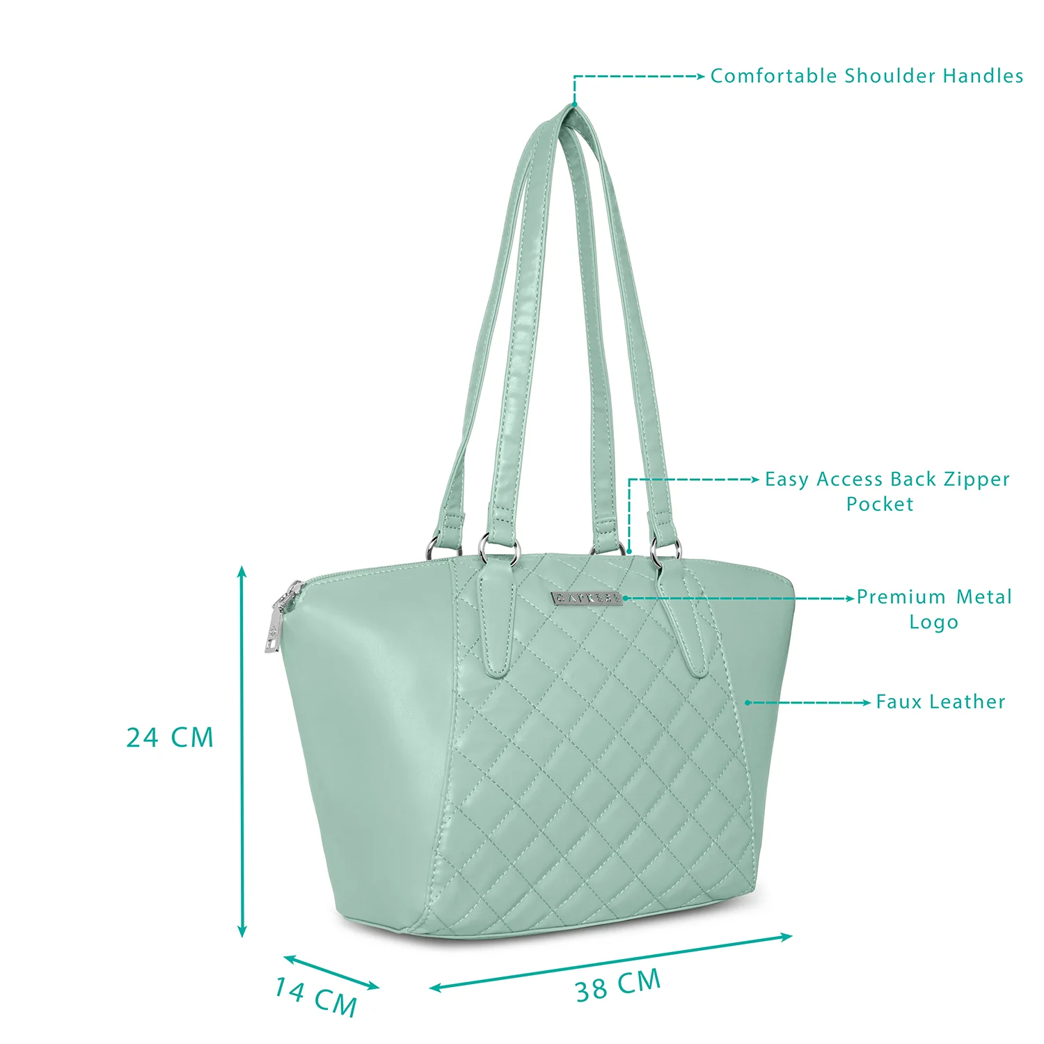 Caprese Til Large Sky Tote Bag - Image 4