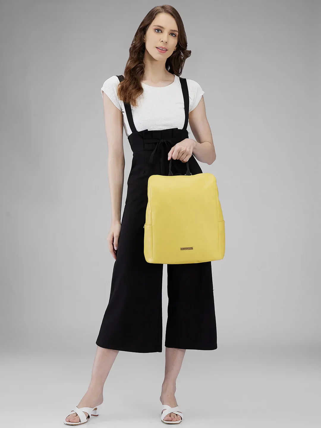 Caprese Tilda Large Yellow Backpack - Image 3