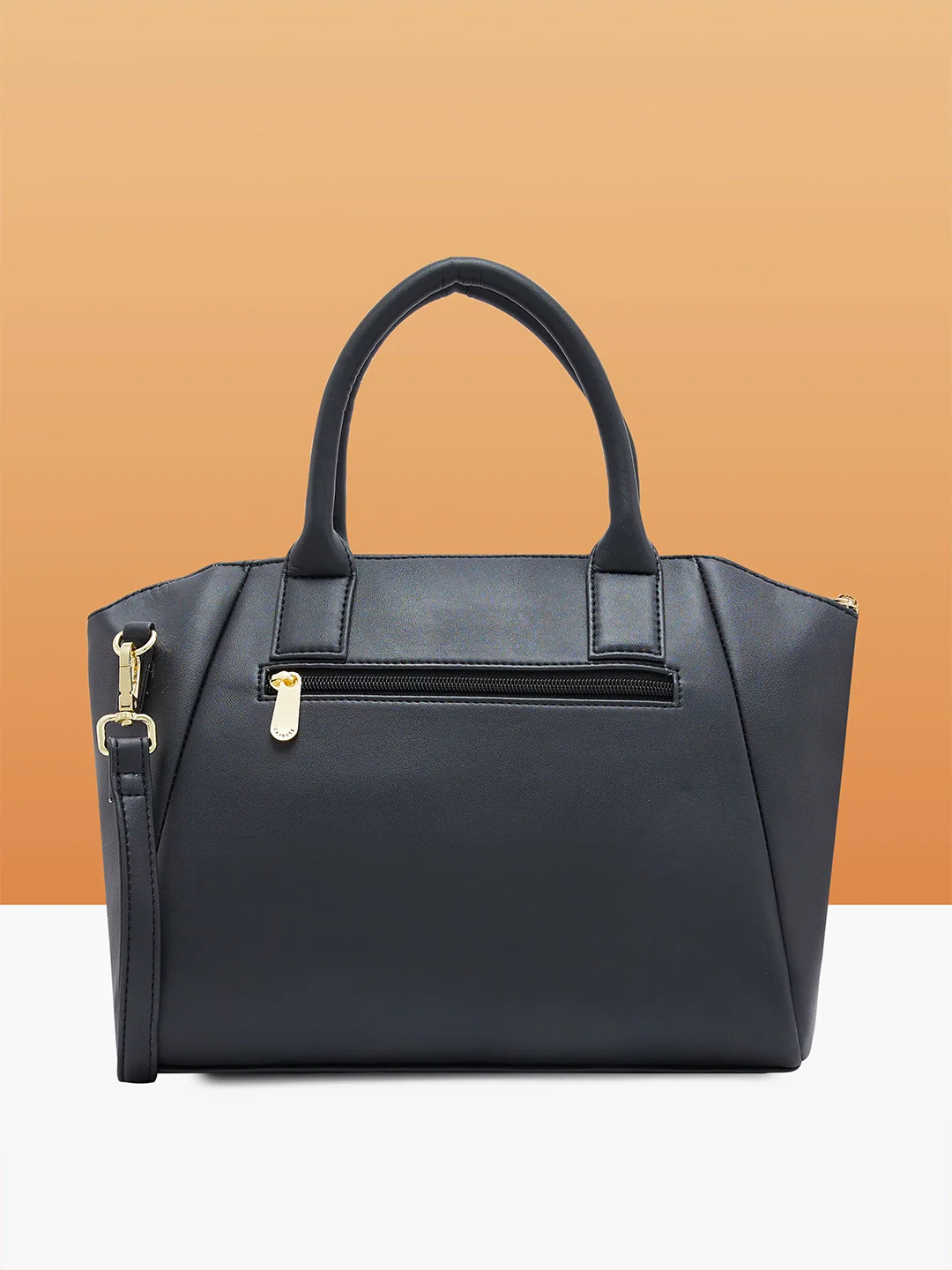 Caprese Tio Medium Black Satchel Bag - Image 9