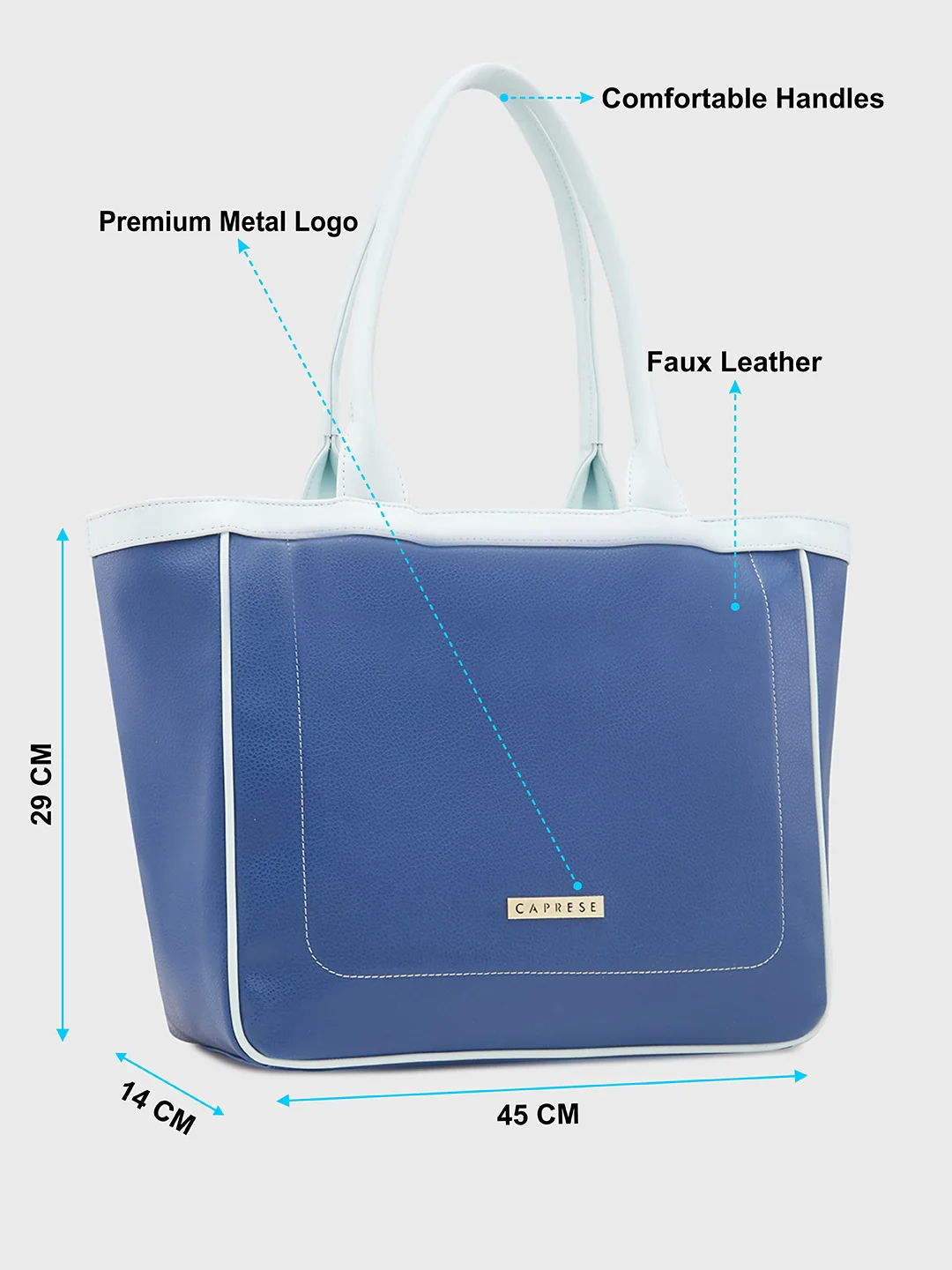 Caprese Tivoli Medium Navy Tote Bag - Image 7