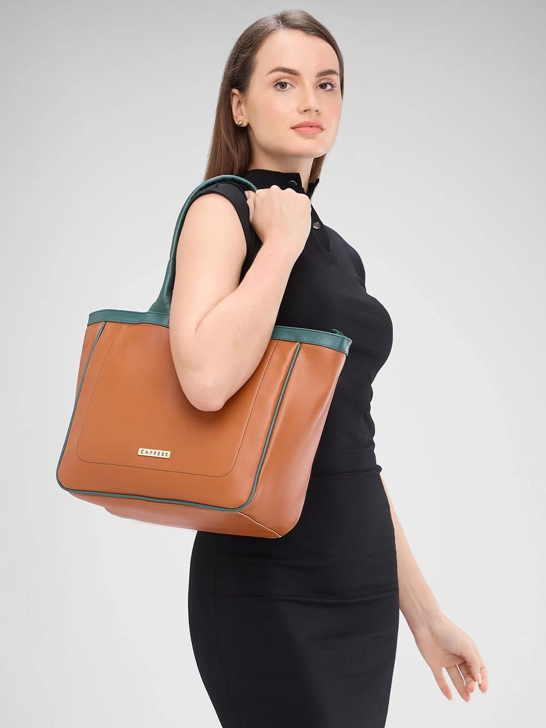 Caprese Tivoli Medium Tan Tote Bag - Image 13