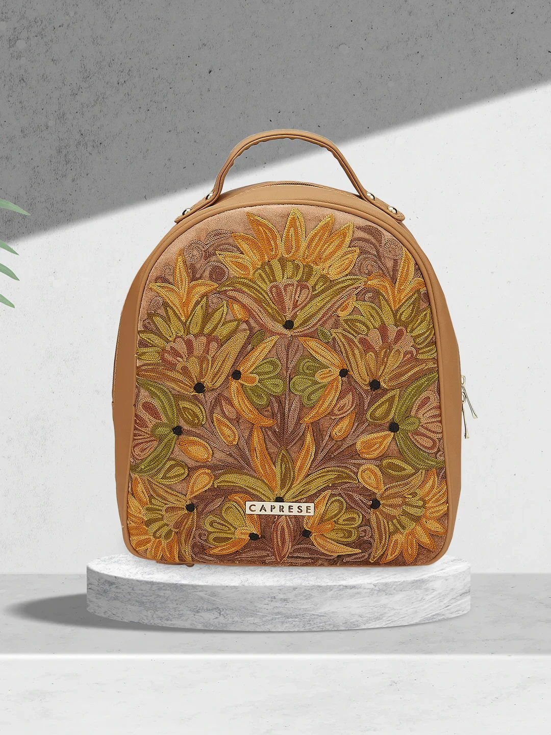 Caprese Tresna Medium Fawn Backpack
