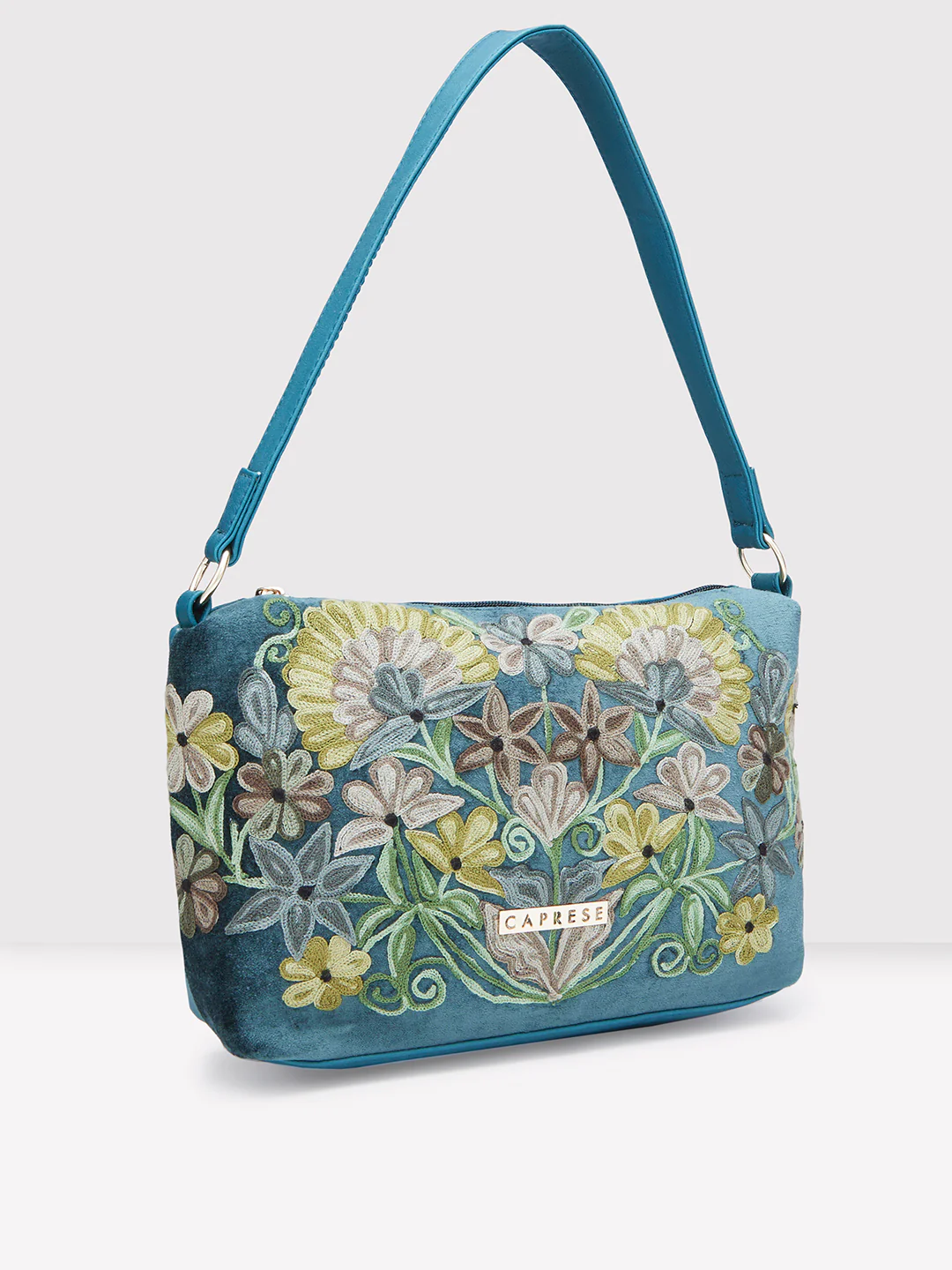 Caprese Tresna Embroidery Green Crossbody Bag - Image 5