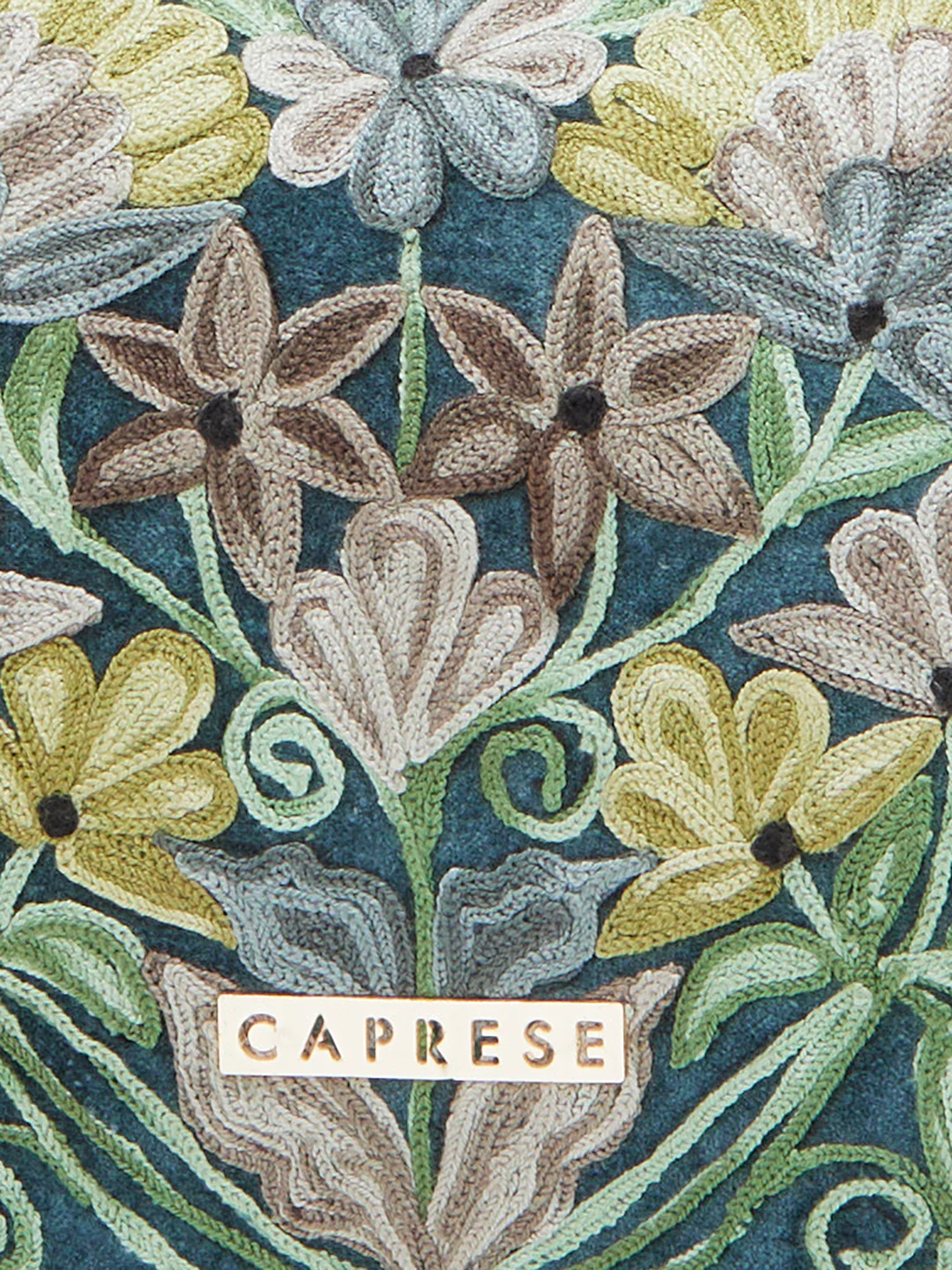 Caprese Tresna Embroidery Green Crossbody Bag - Image 9