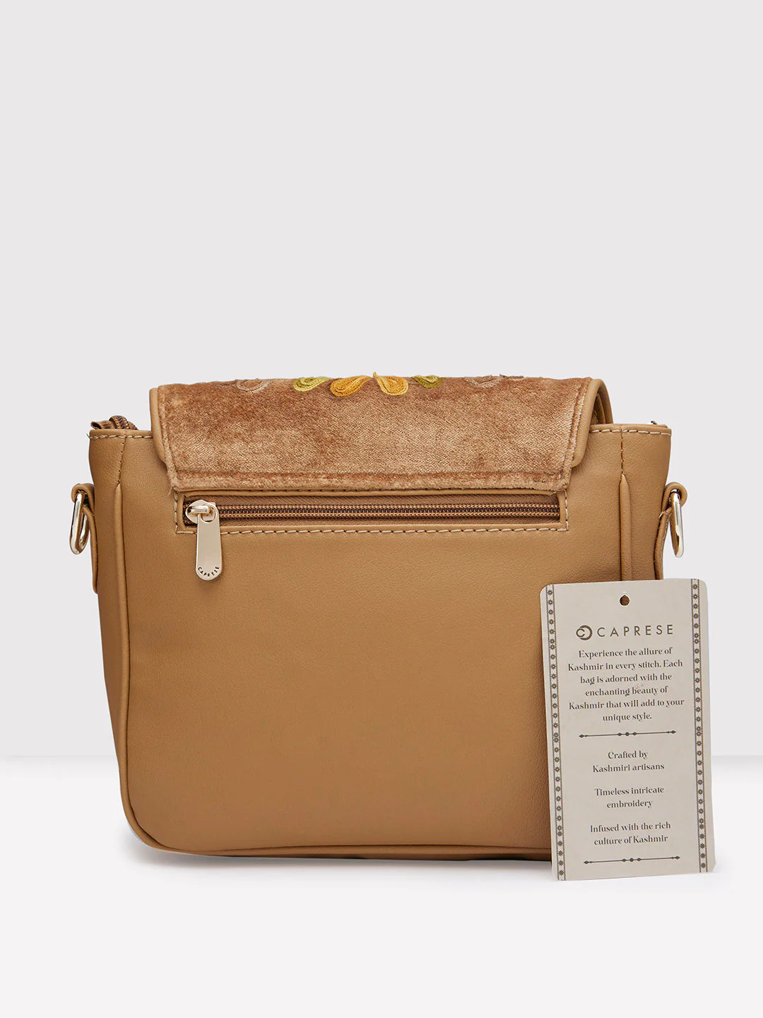 Caprese Tresna Large Embroidery Fawn Sling Bag - Image 3