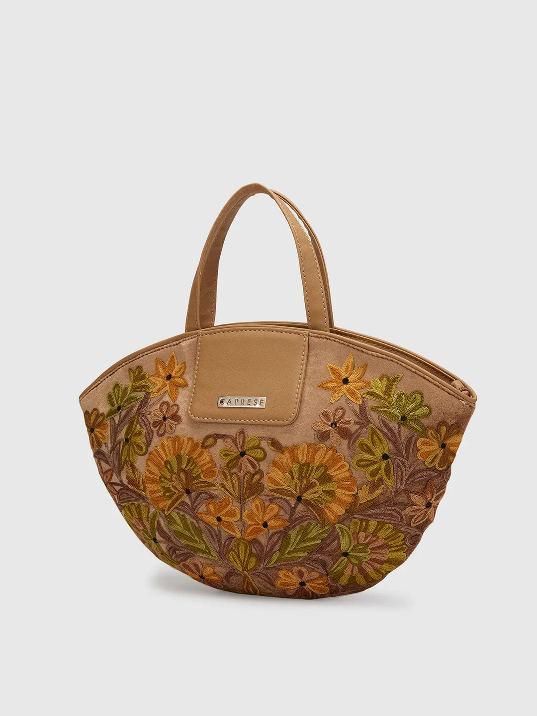 Caprese Tresna Embroidery Fawn Tote Handbag - Image 4