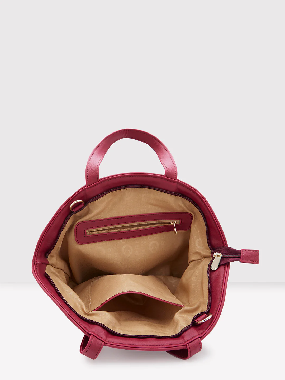 Caprese Tresna Medium Maroon Tote Bag - Image 7
