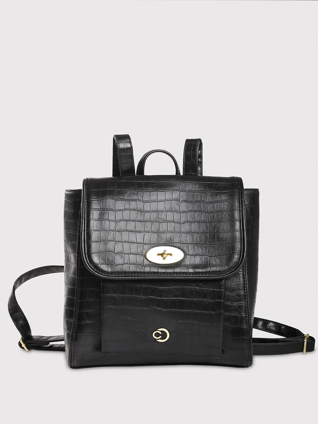 Caprese Treza Medium Black Backpack