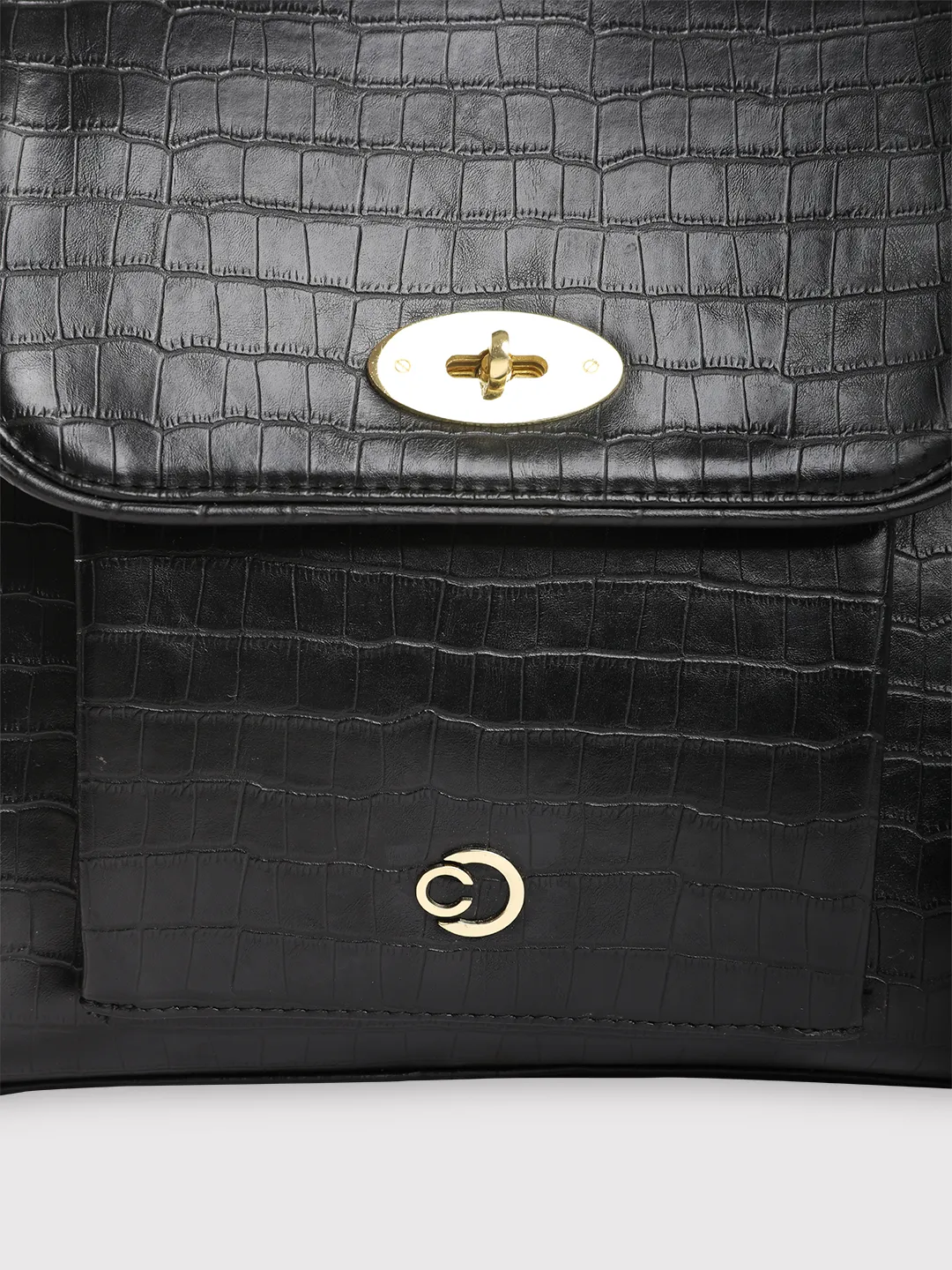 Caprese Treza Medium Black Backpack - Image 10