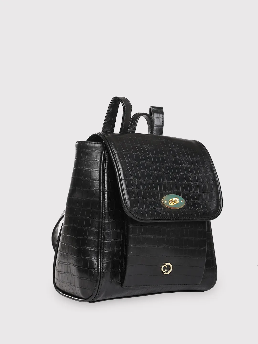 Caprese Treza Medium Black Backpack - Image 2