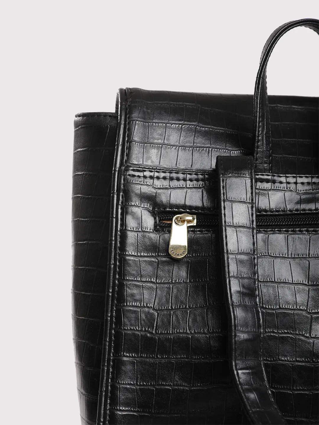 Caprese Treza Medium Black Backpack - Image 4