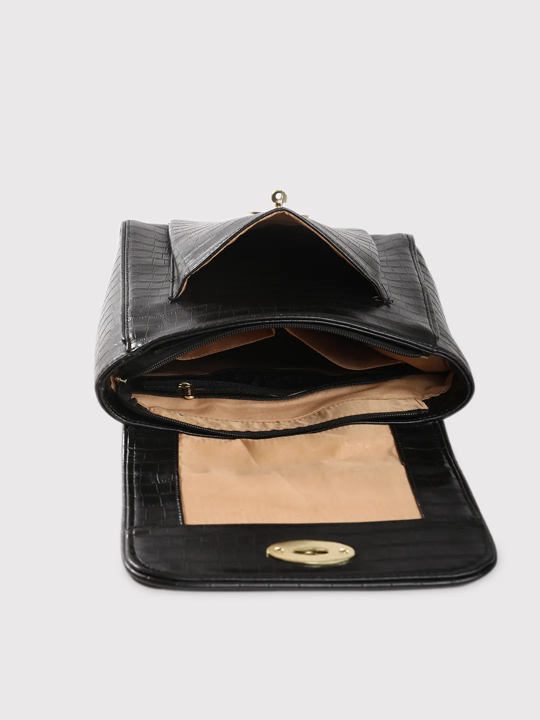 Caprese Treza Medium Black Backpack - Image 7