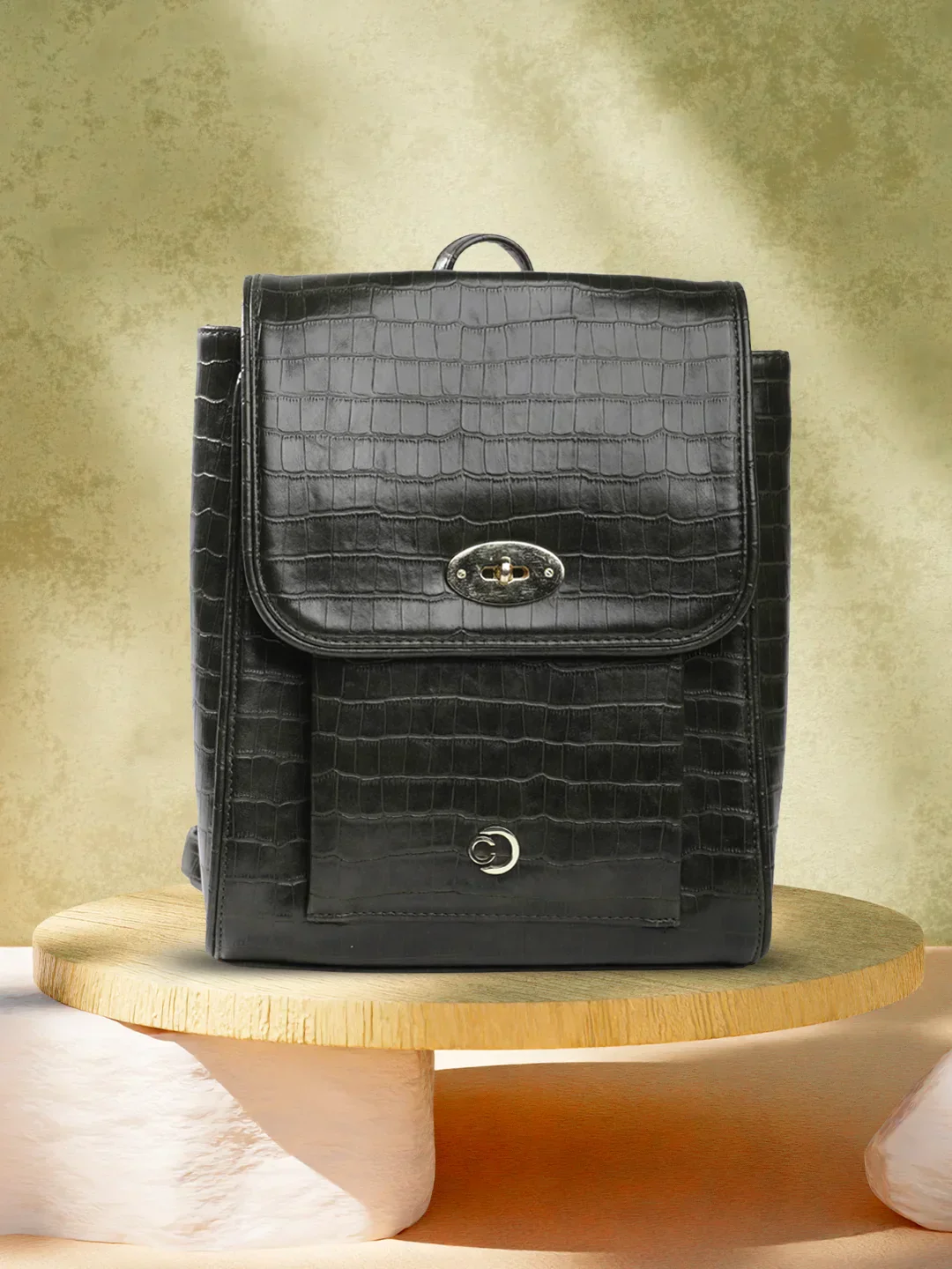 Caprese Treza Medium Olive Backpack - Image 2