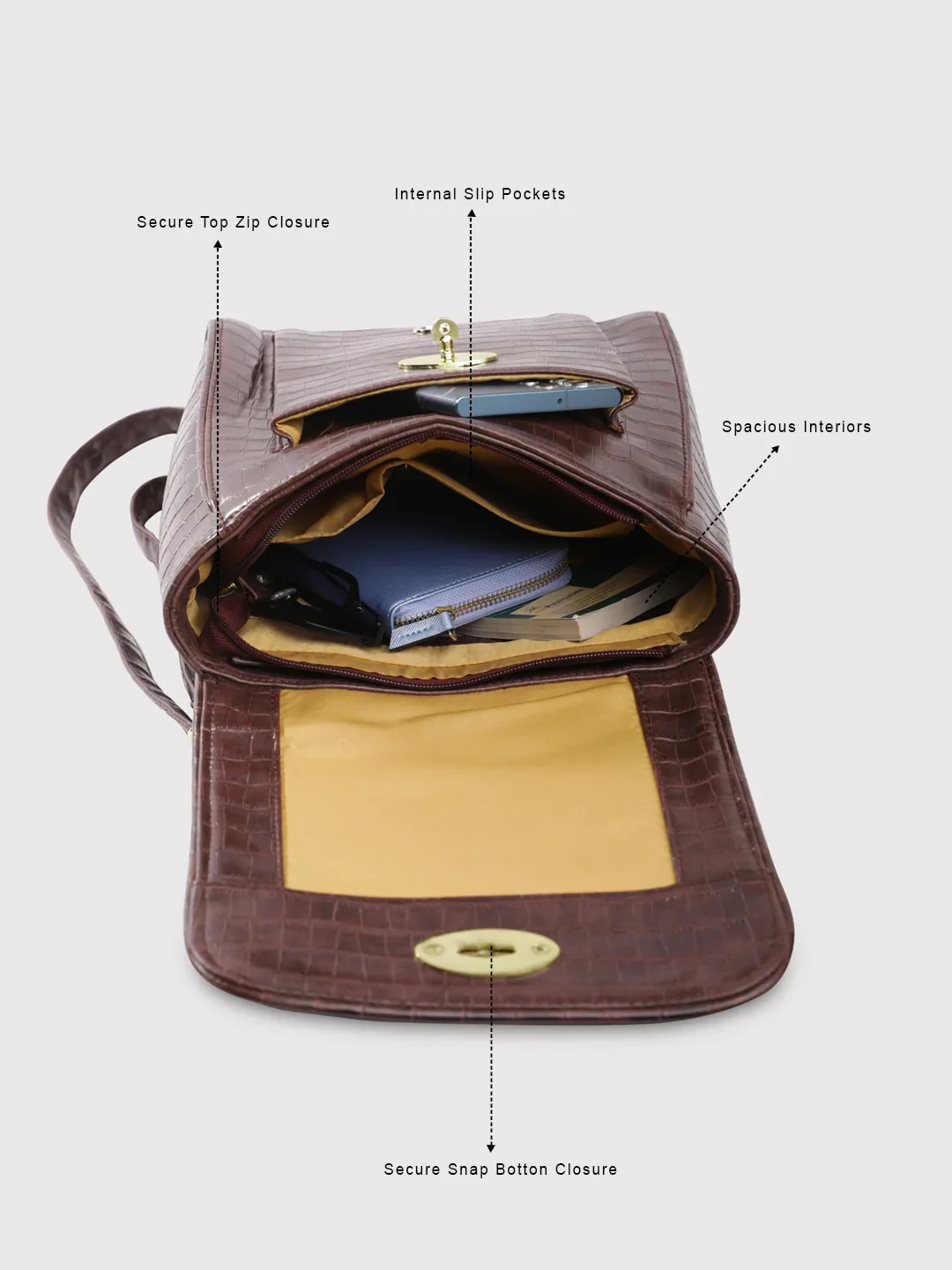Caprese TREZA Medium Brown Backpack - Image 5