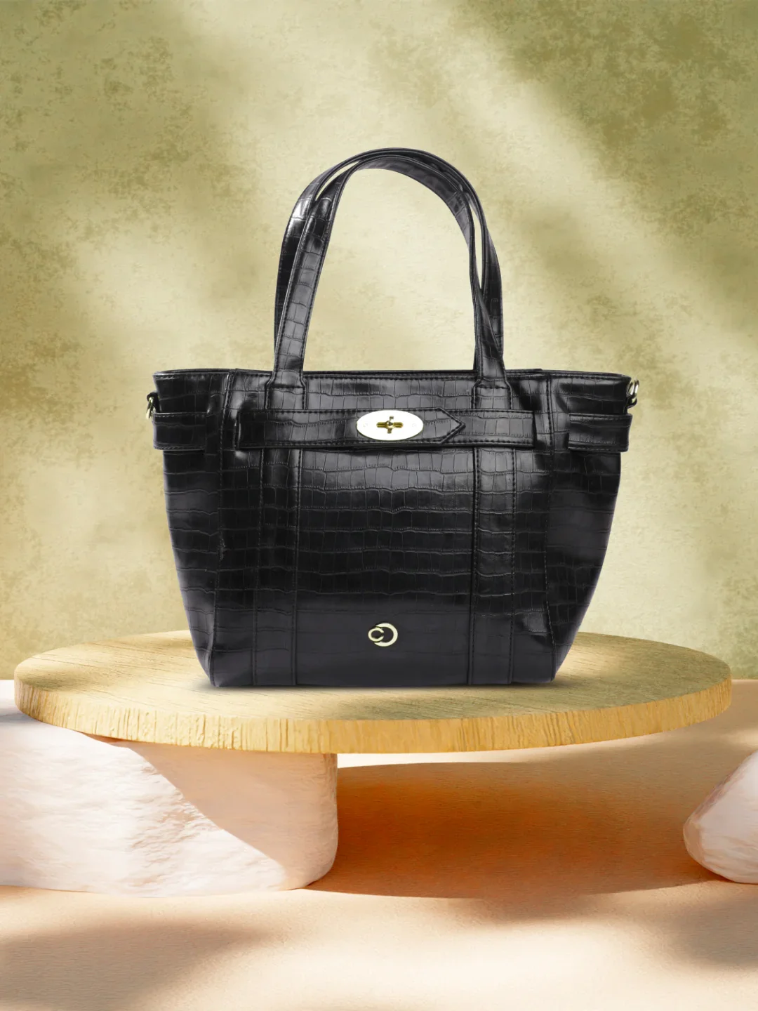 Caprese Treza Large Black Satchel Bag - Image 2