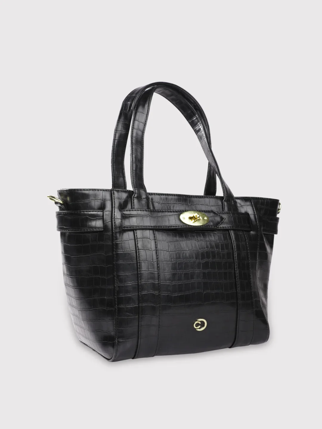 Caprese Treza Large Black Satchel Bag - Image 6