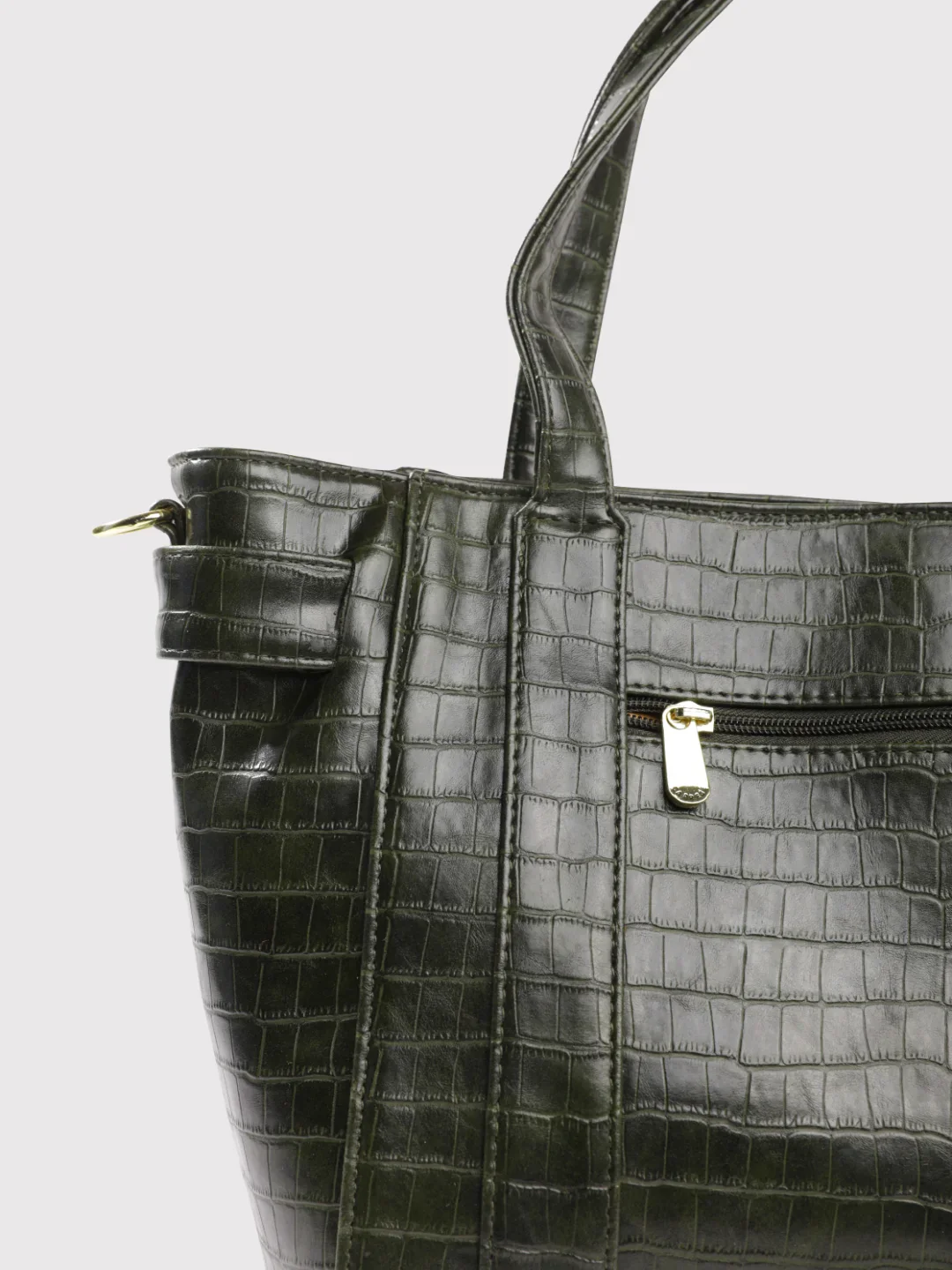 Caprese Treza Large Olive Satchel Bag - Image 8
