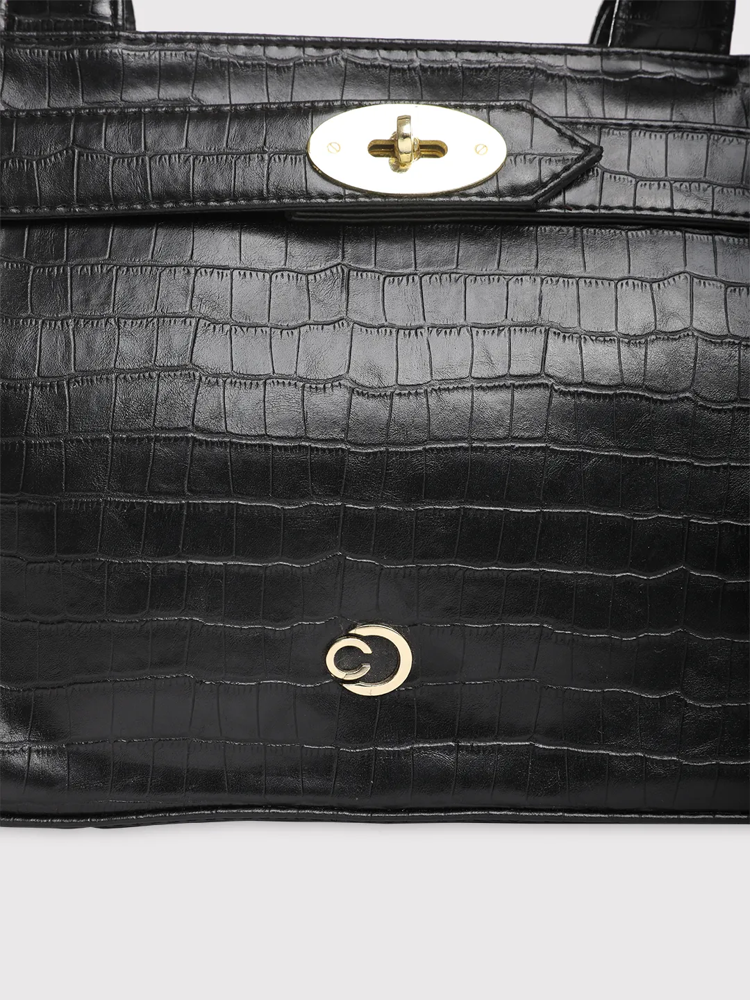 Caprese Treza Medium Black Satchel Bag - Image 11