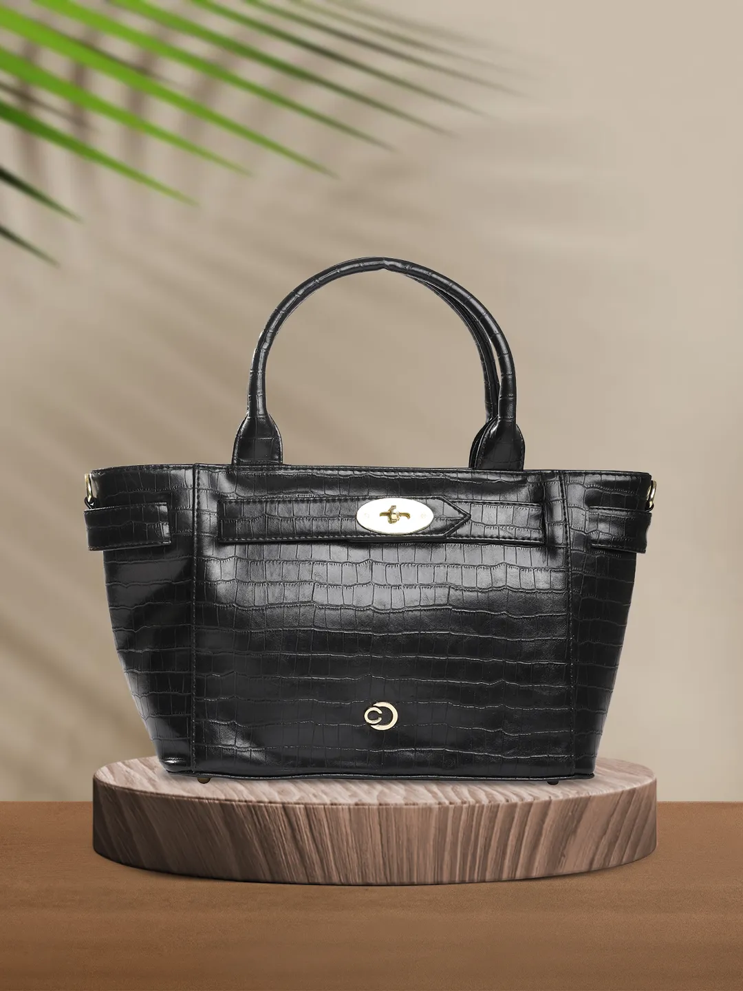 Caprese Treza Medium Black Satchel Bag - Image 2