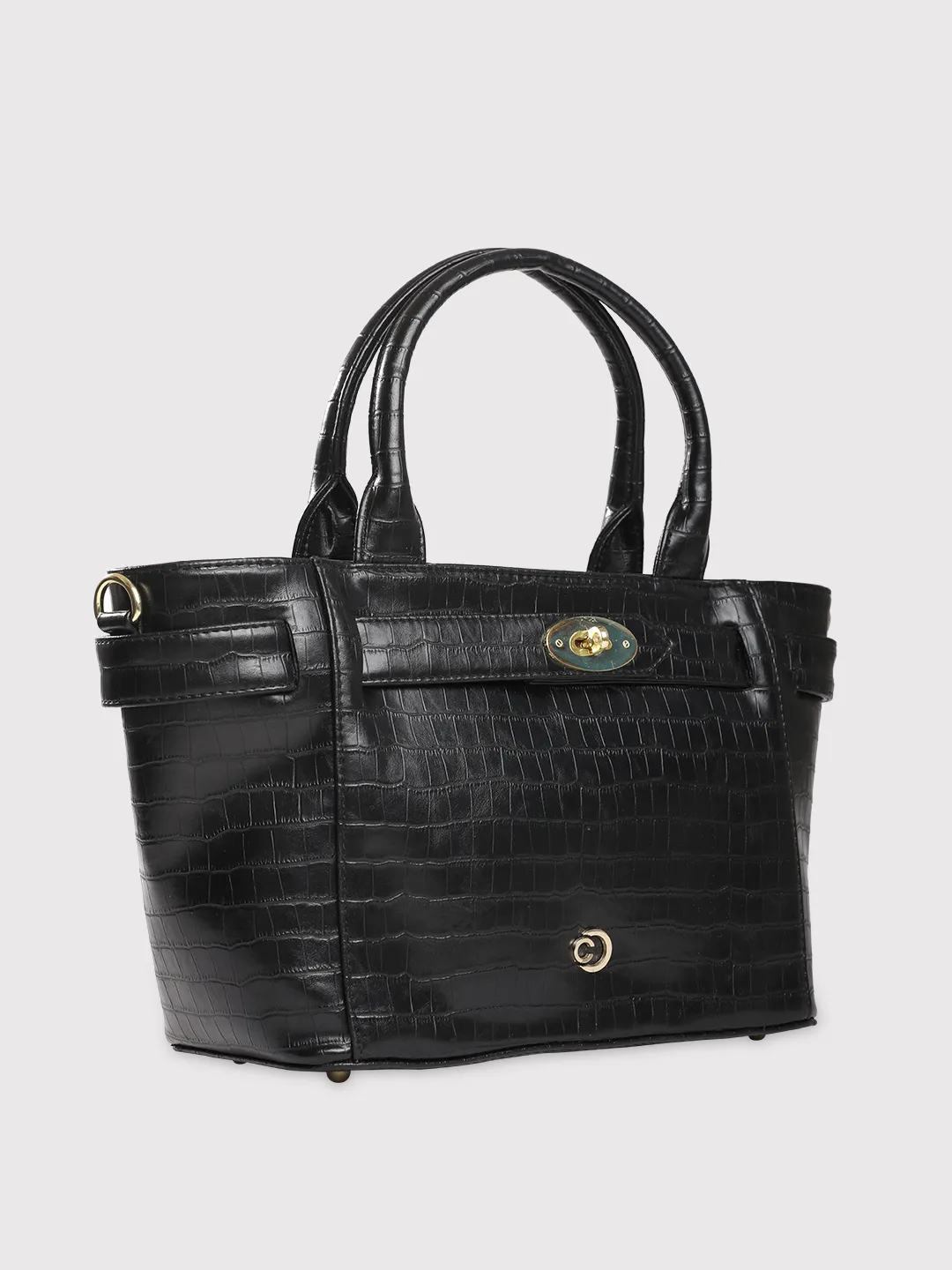 Caprese Treza Medium Black Satchel Bag - Image 3