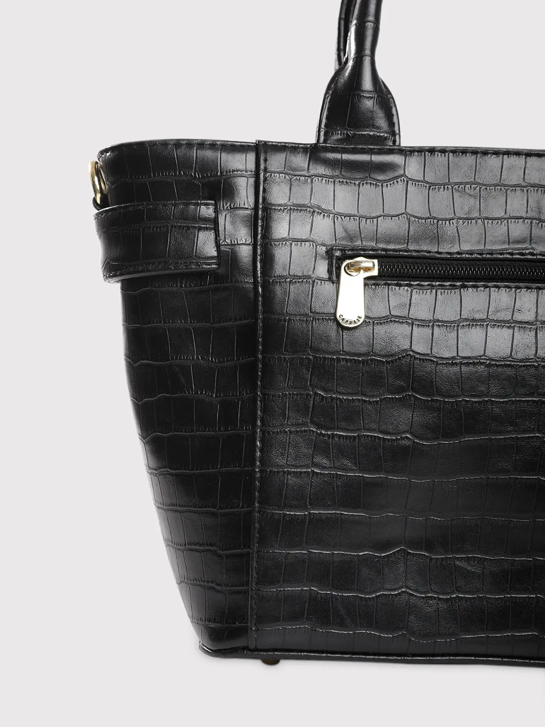 Caprese Treza Medium Black Satchel Bag - Image 5