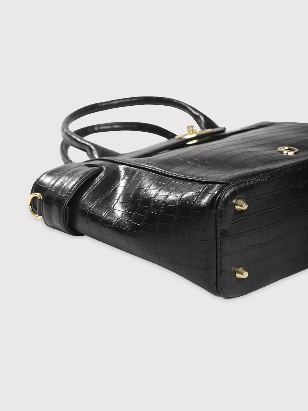 Caprese Treza Medium Black Satchel Bag - Image 6