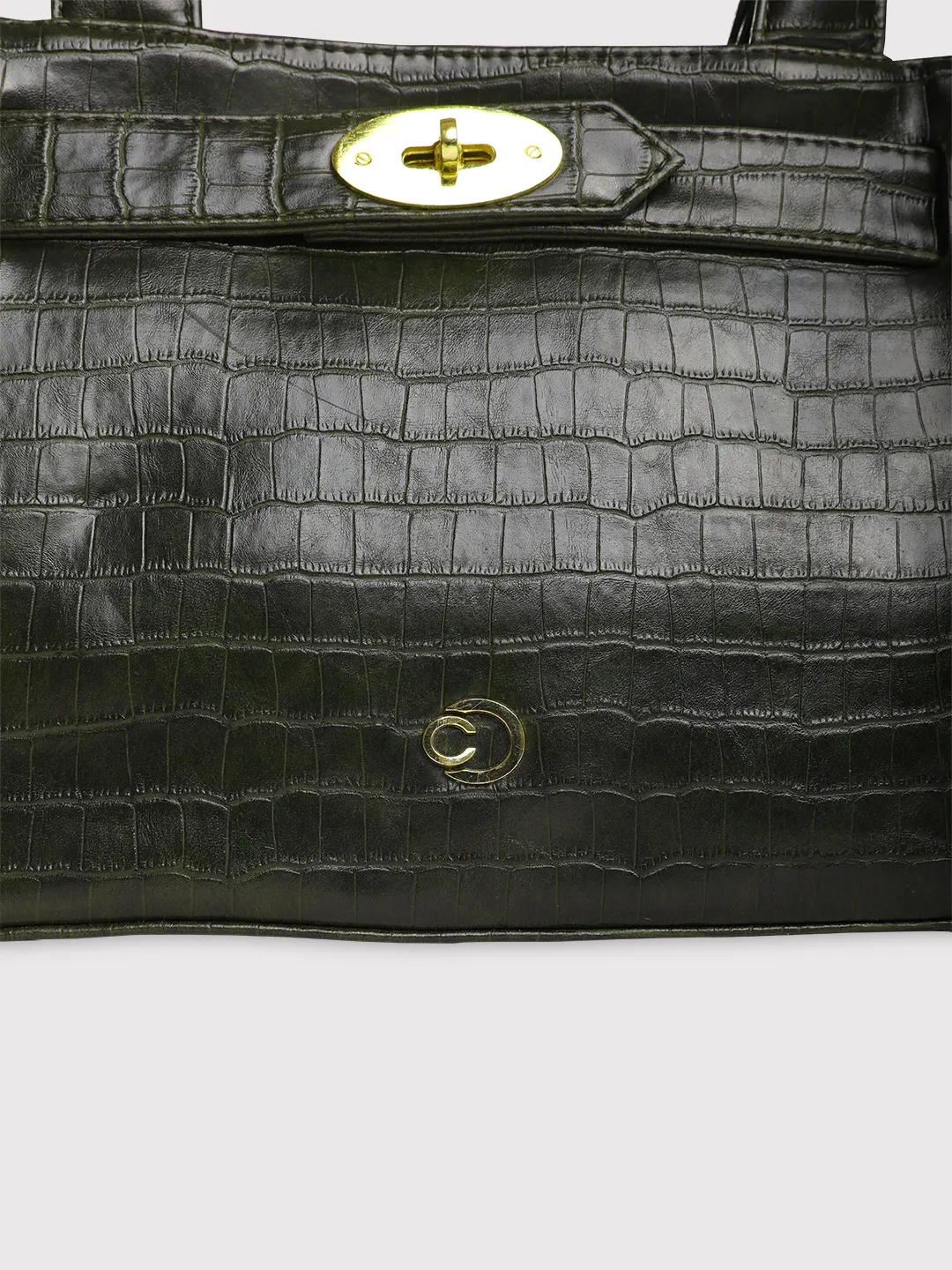 Caprese Treza Medium Olive Satchel Bag - Image 5