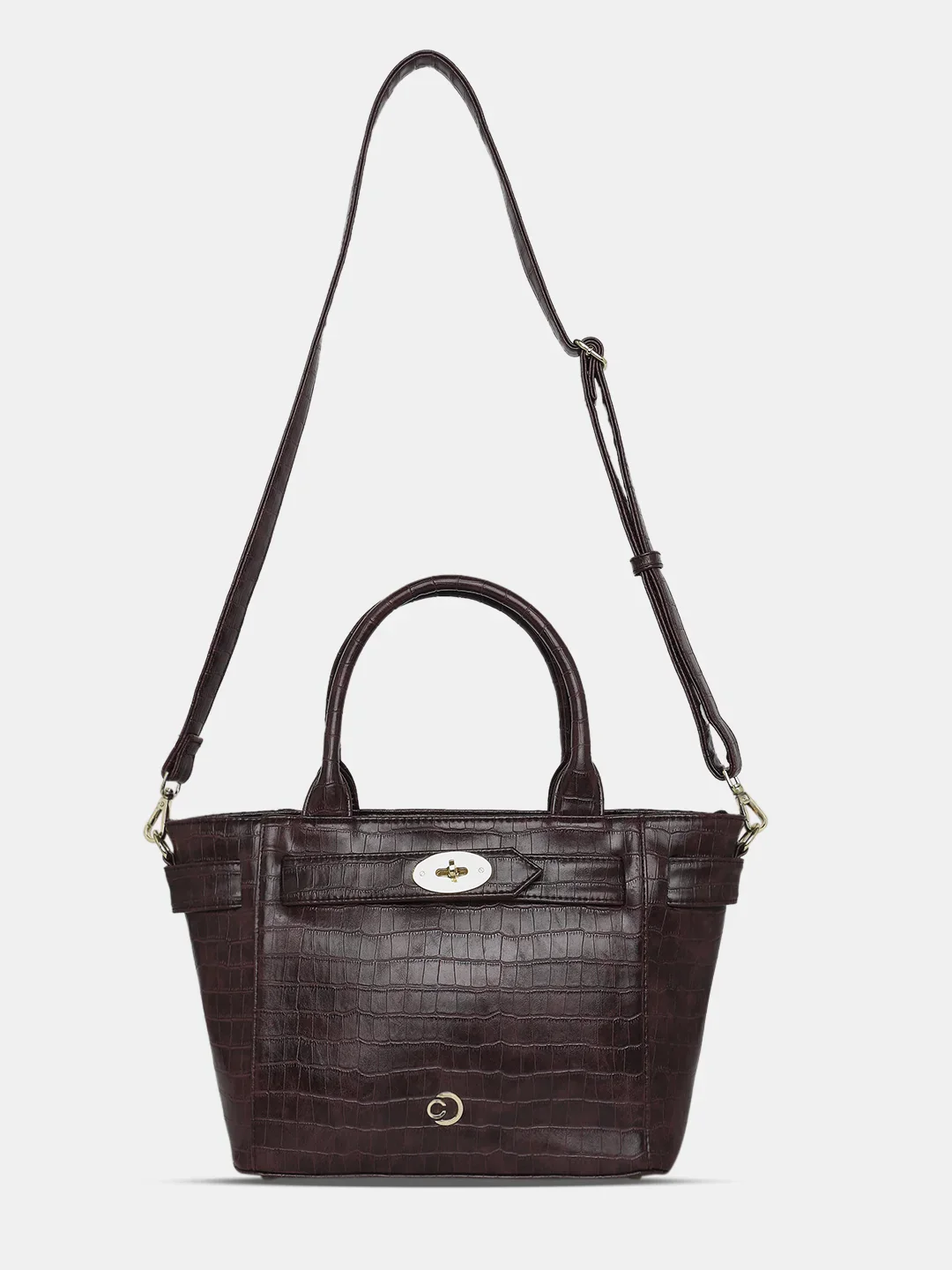 Caprese Treza Medium Plum Satchel Bag - Image 10