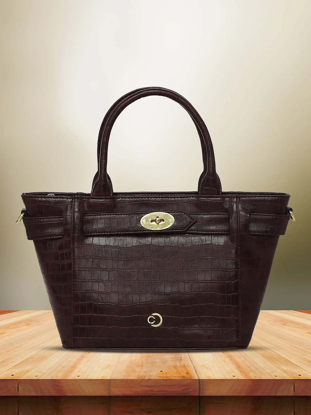 Caprese Treza Medium Plum Satchel Bag - Image 2