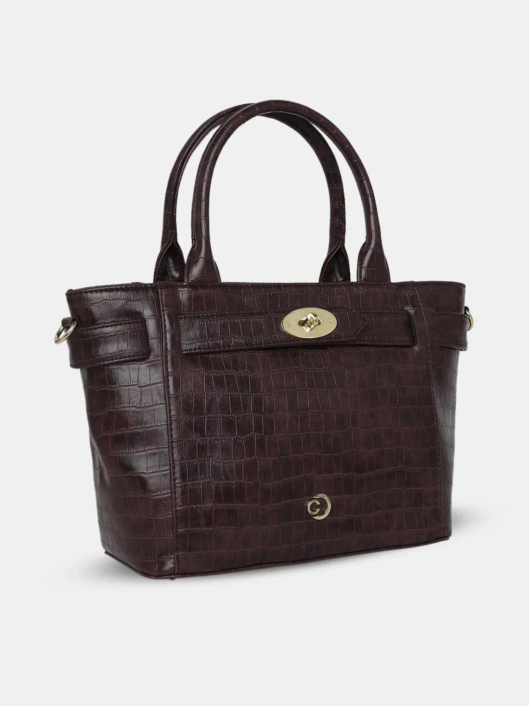 Caprese Treza Medium Plum Satchel Bag - Image 3