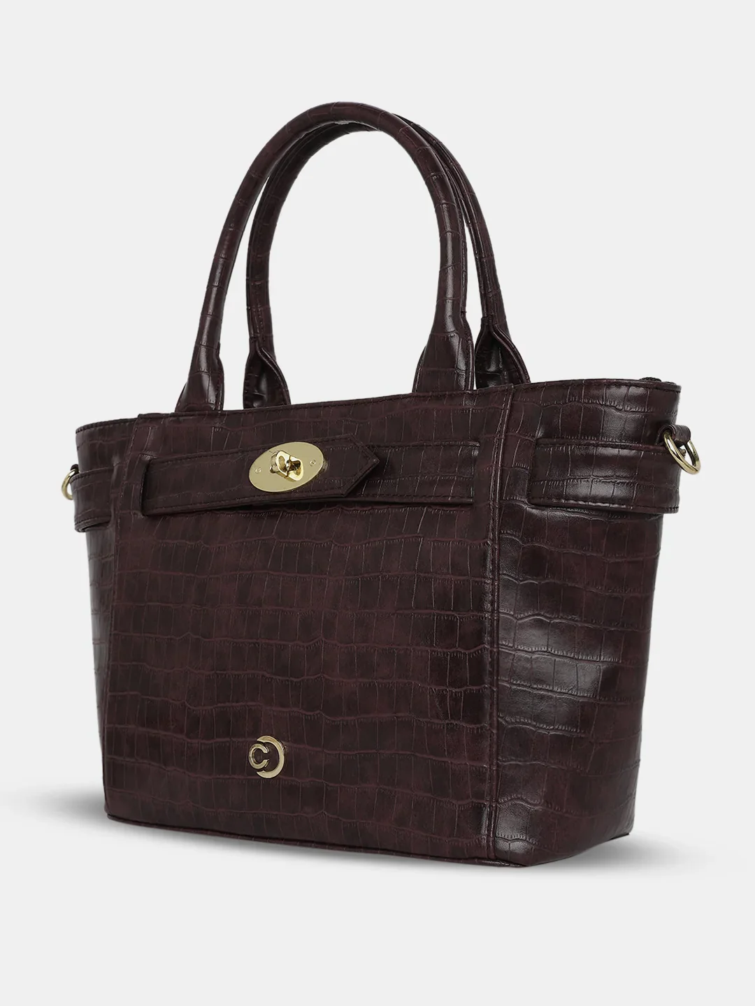 Caprese Treza Medium Plum Satchel Bag - Image 4