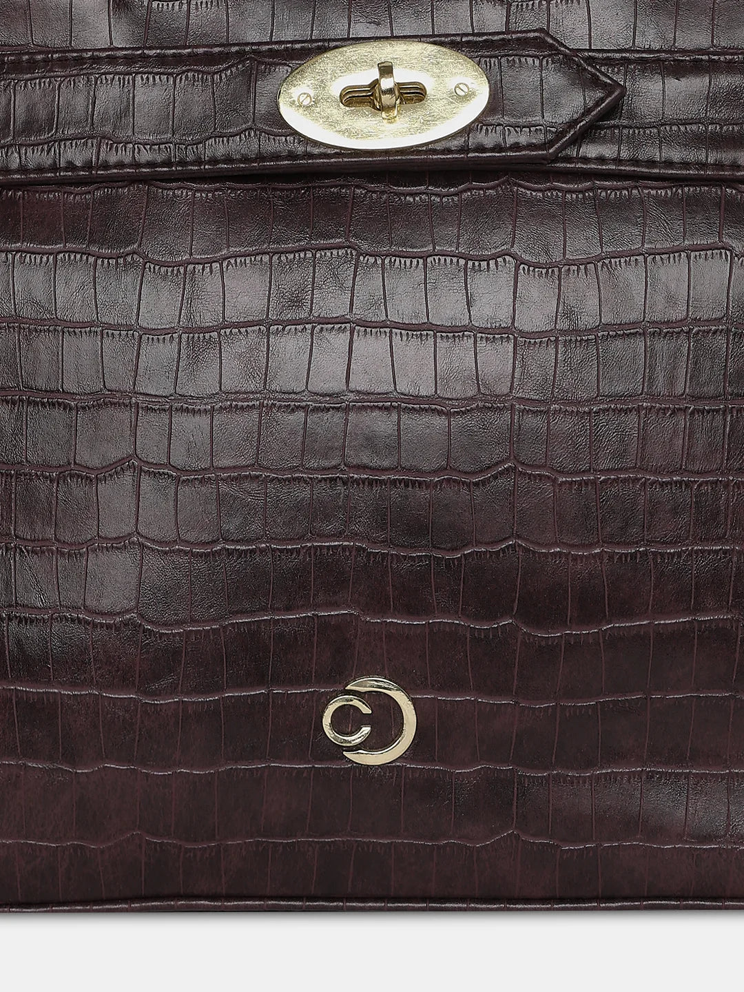 Caprese Treza Medium Plum Satchel Bag - Image 6