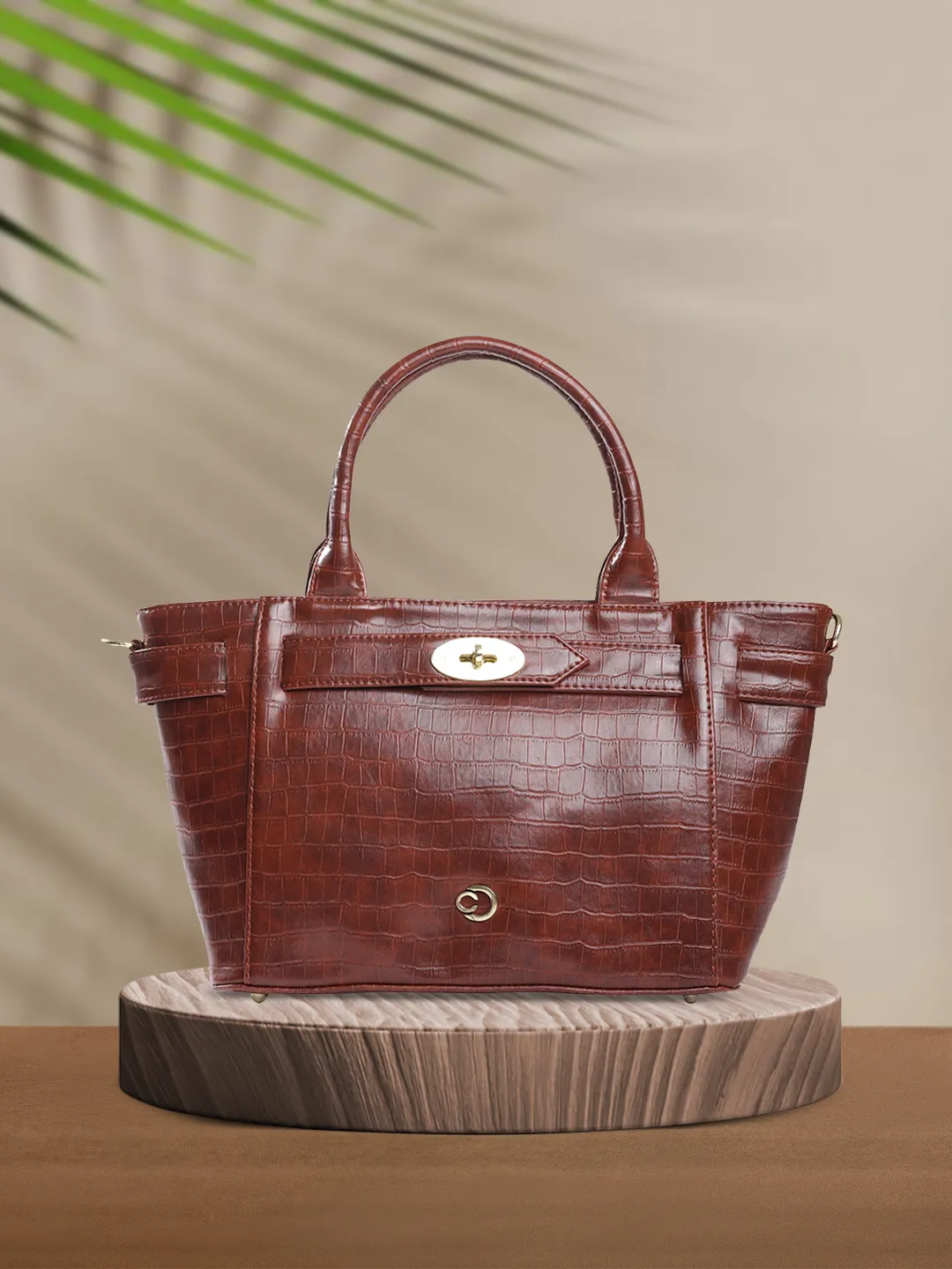 Caprese Treza Medium Tan Satchel Bag - Image 2