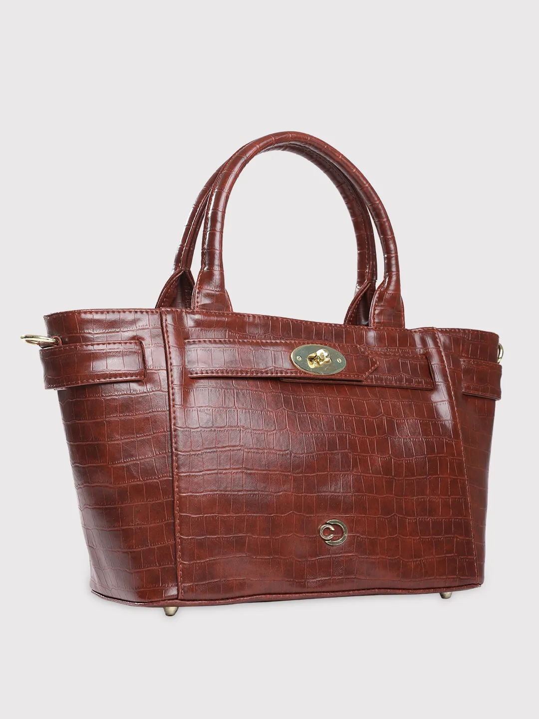 Caprese Treza Medium Tan Satchel Bag - Image 3