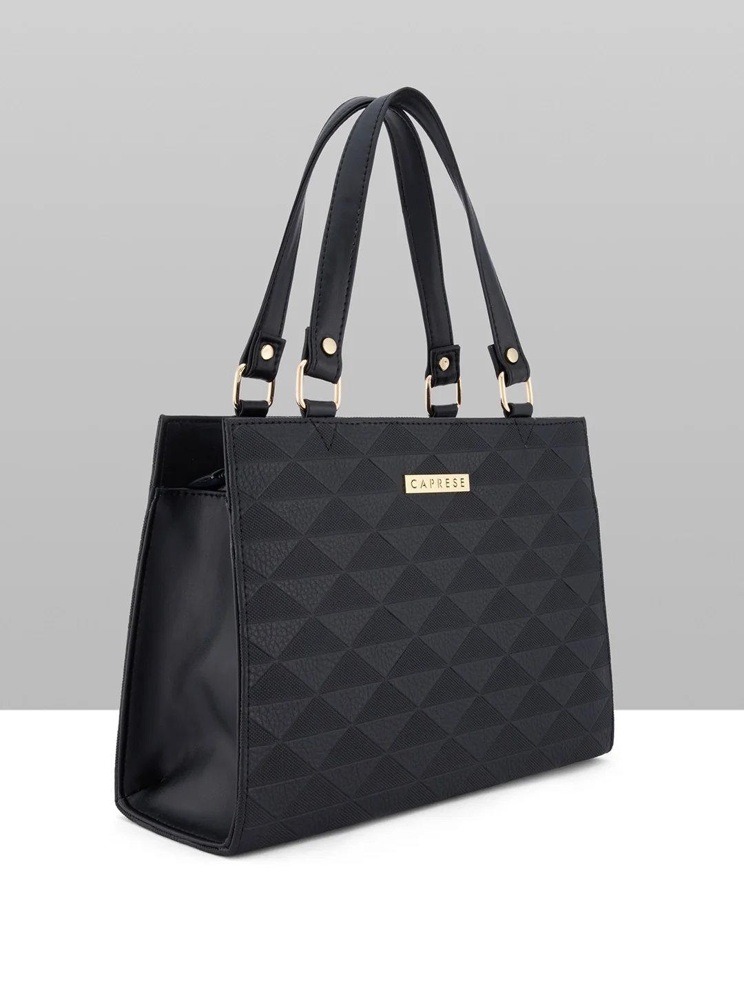 Caprese Trianna Medium Black Satchel Bag - Image 10