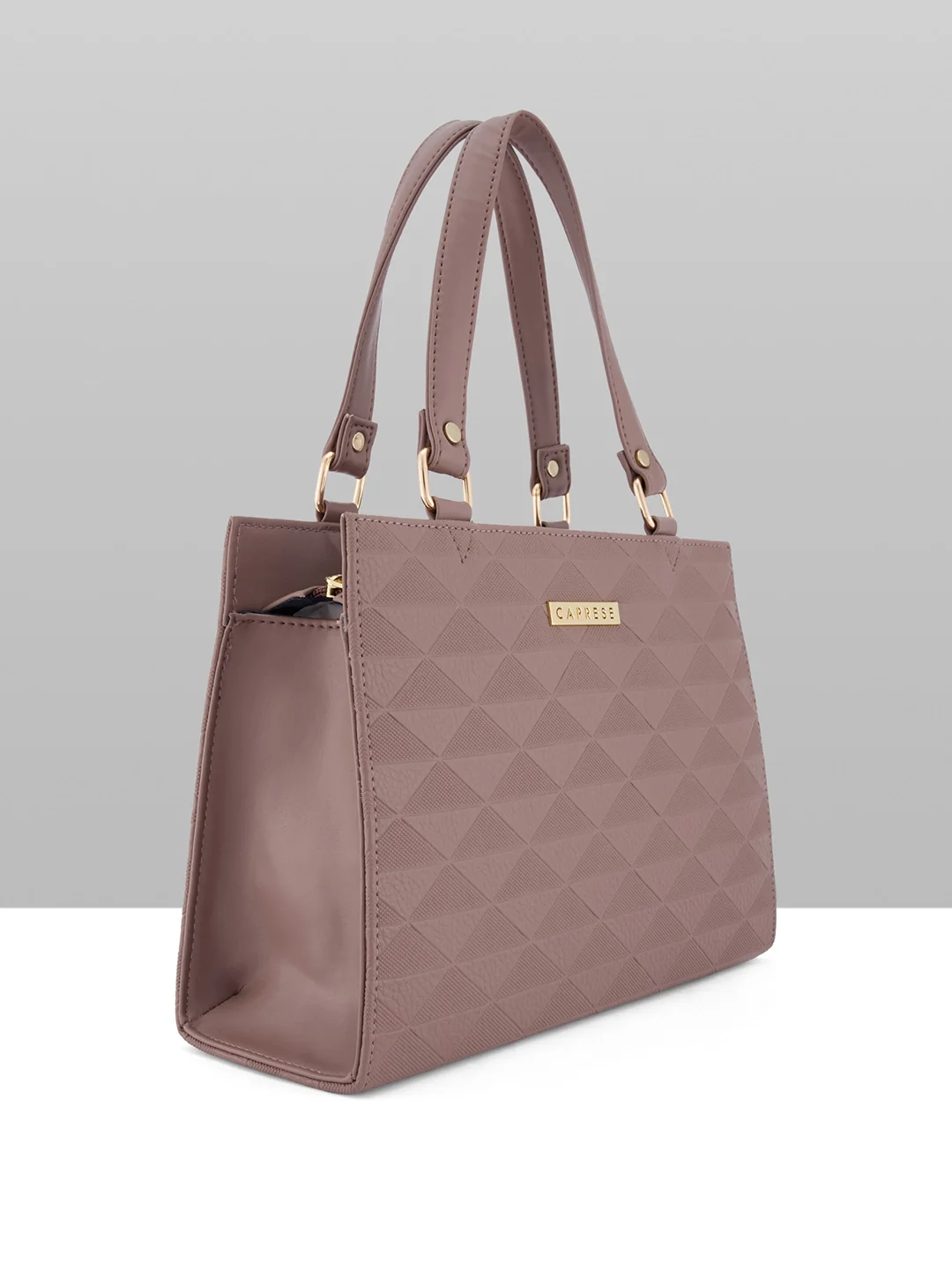 Caprese Trianna Medium Dark Beige Satchel Bag - Image 10