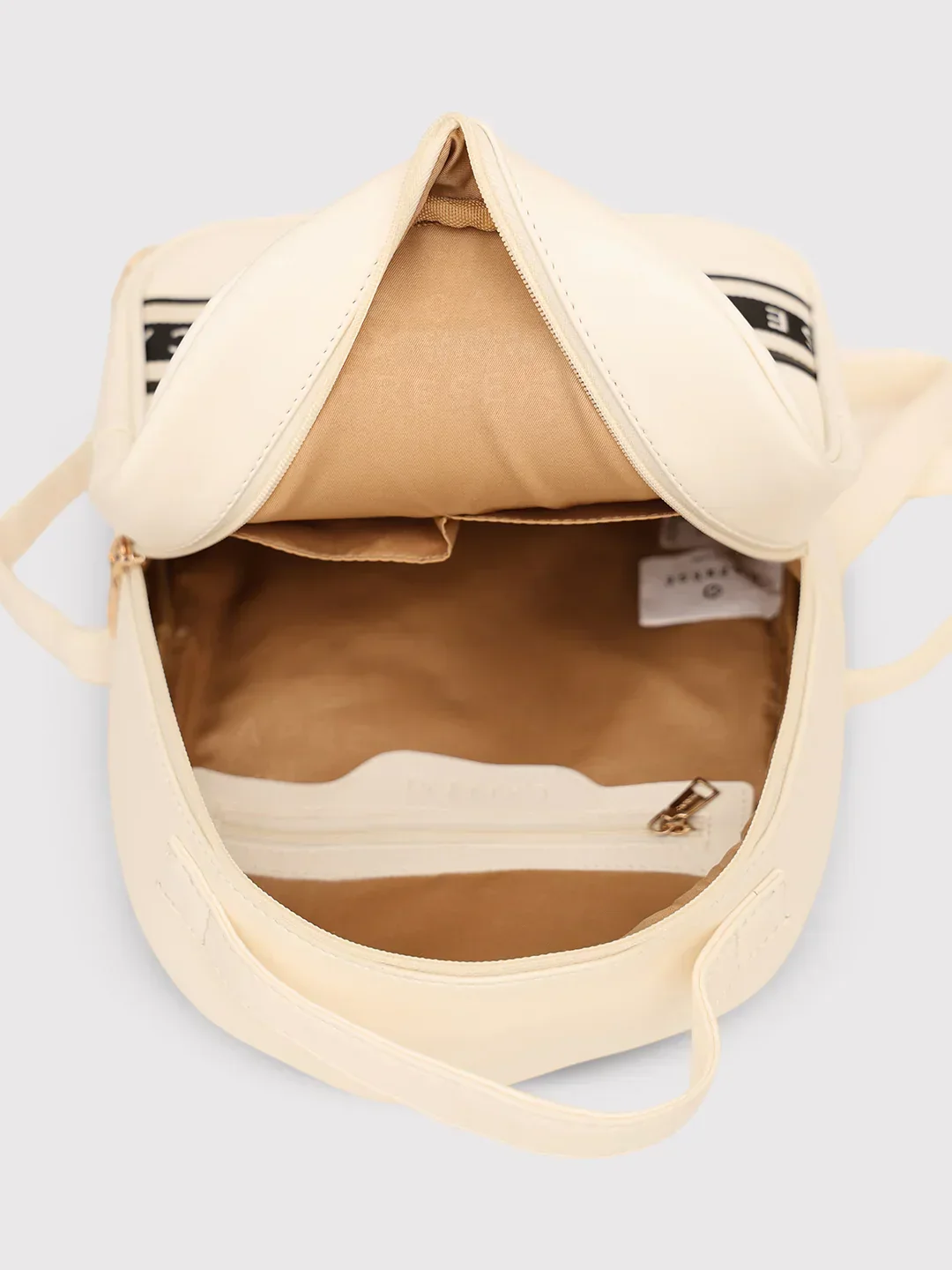 Caprese Trinity Medium Cream Backpack - Image 8