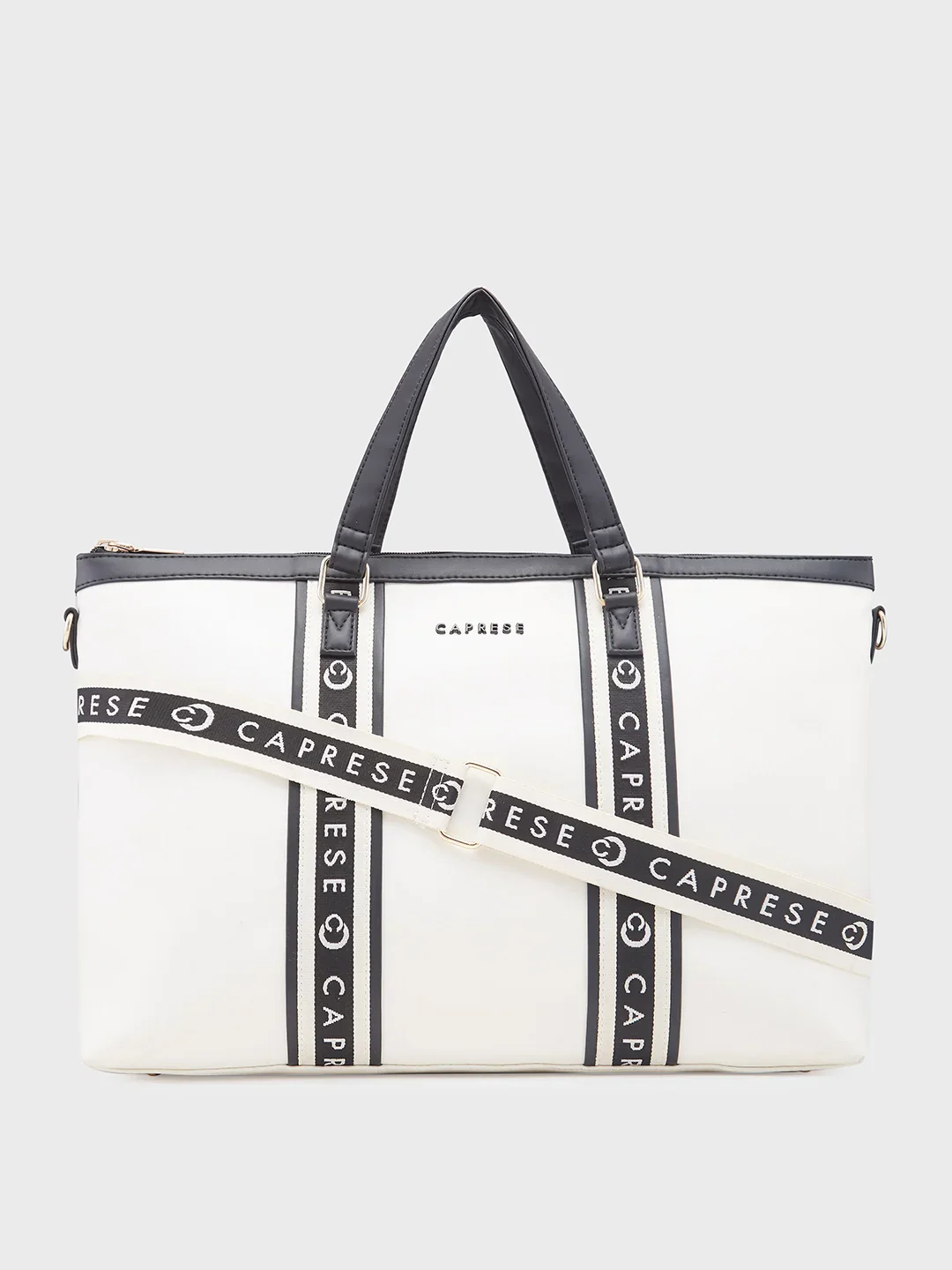 Caprese Trinity Large Cream Laptop Bag - Image 11