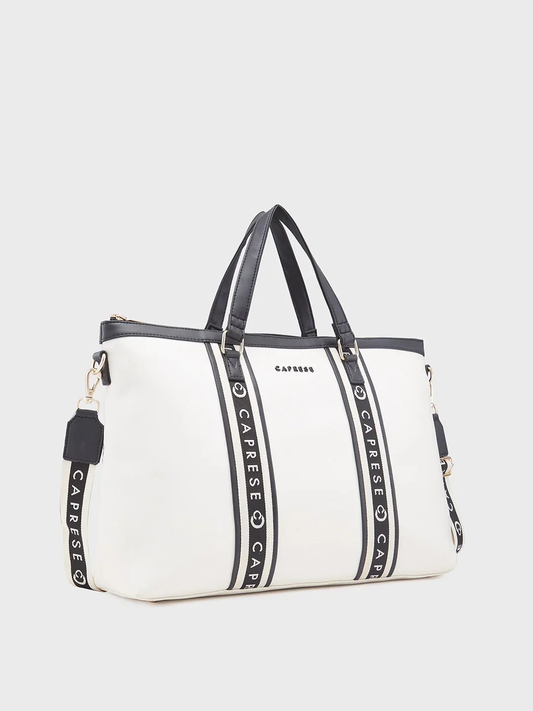 Caprese Trinity Large Cream Laptop Bag - Image 4