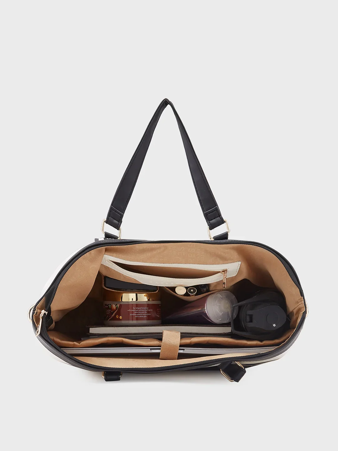Caprese Trinity Large Cream Laptop Bag - Image 8