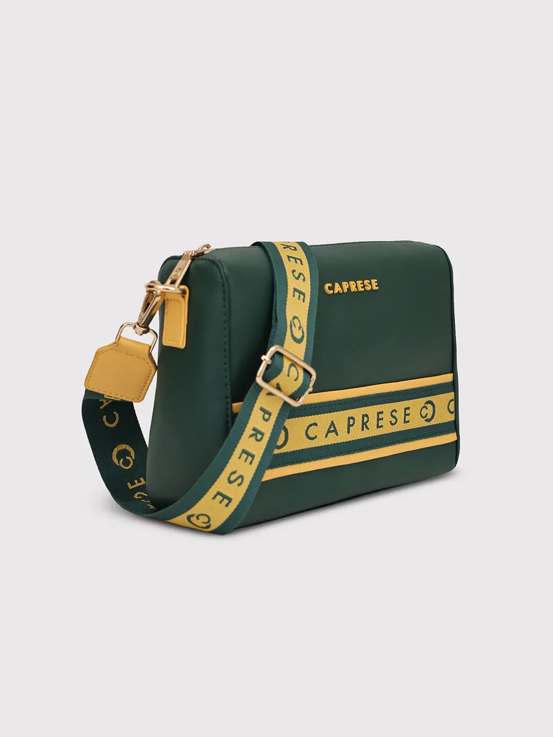 Caprese Trinity Medium Dark Green Sling Bag - Image 4